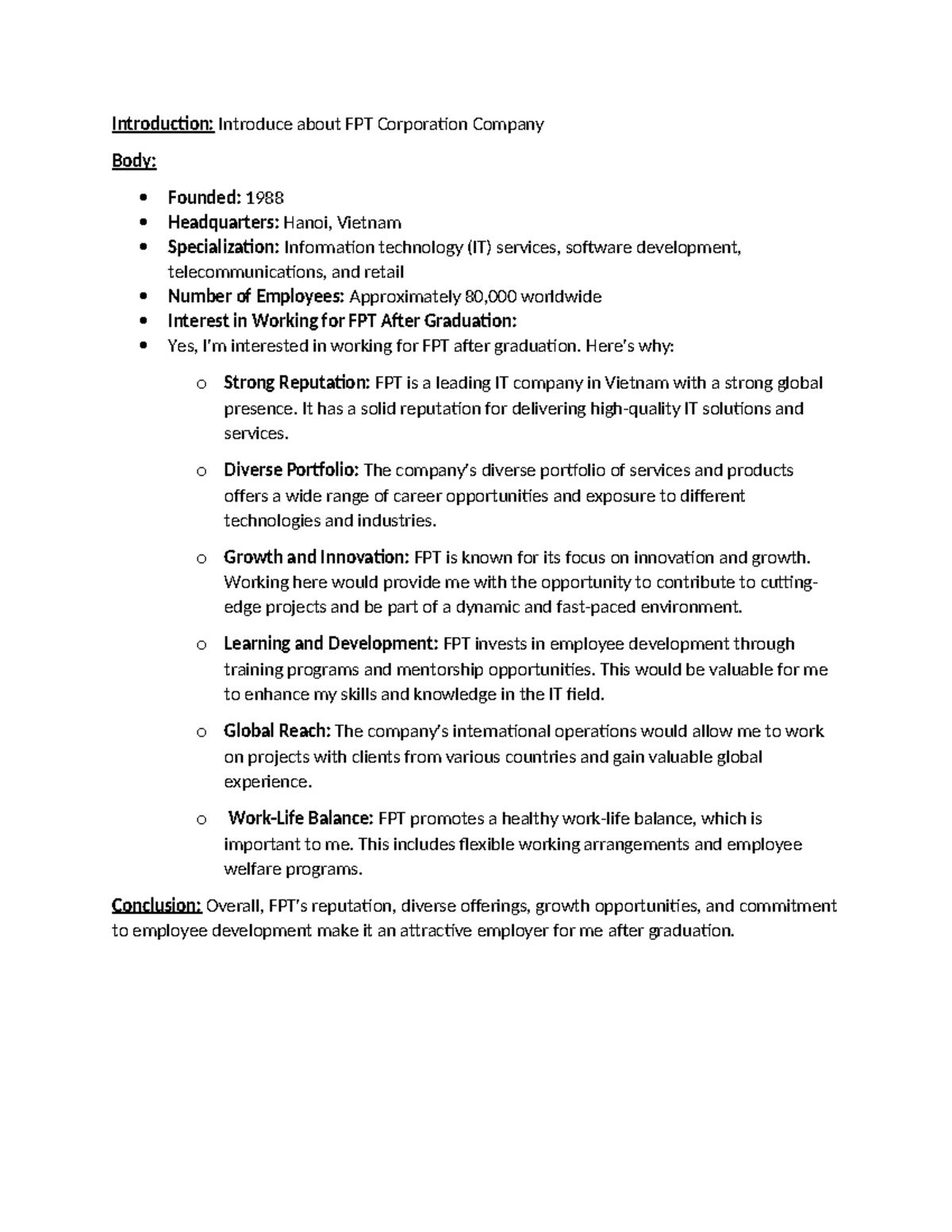Introduction to FPT Corporation - IT Services and Career Opportunities ...