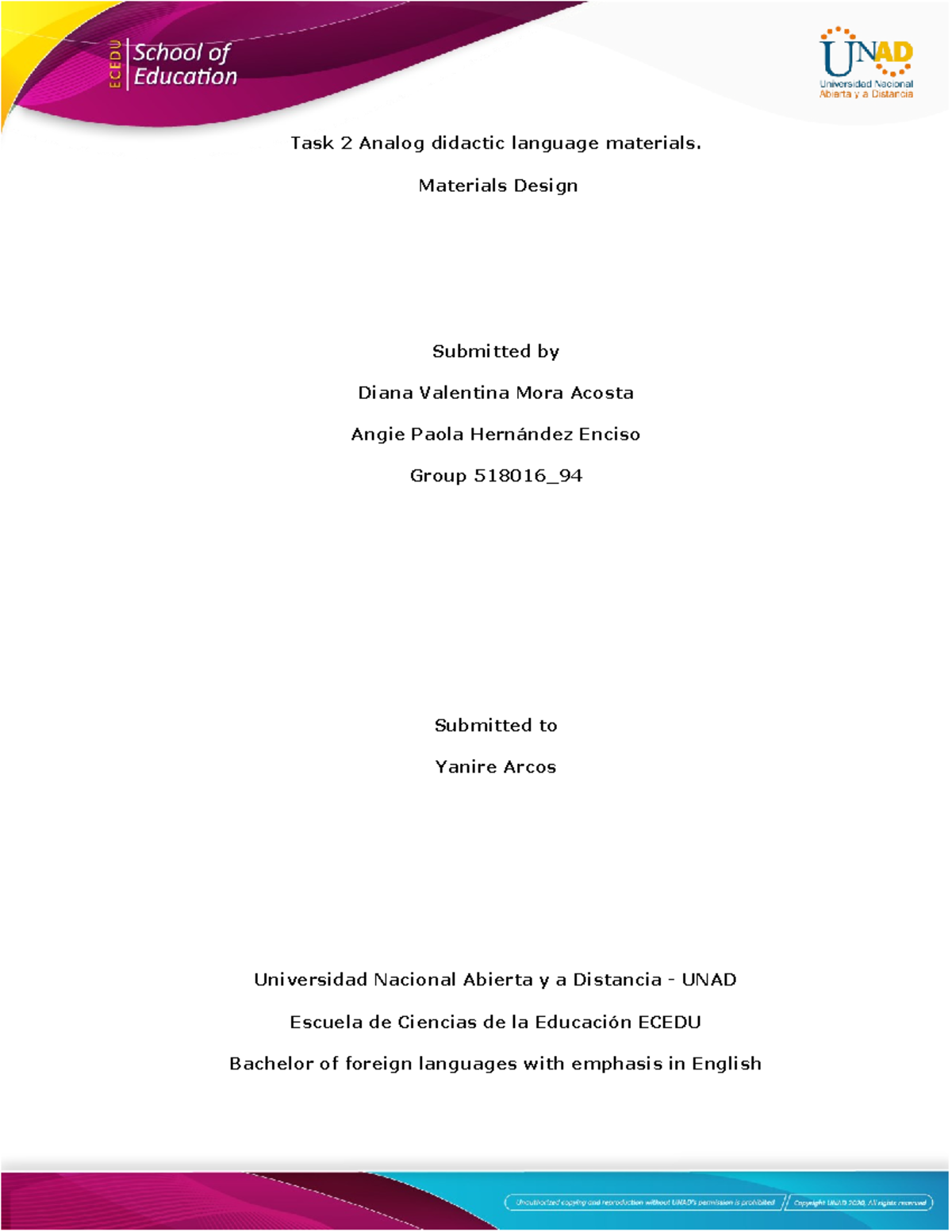 Workshop Annex 1: Designing Analog Didactic Materials for ELT - Studocu