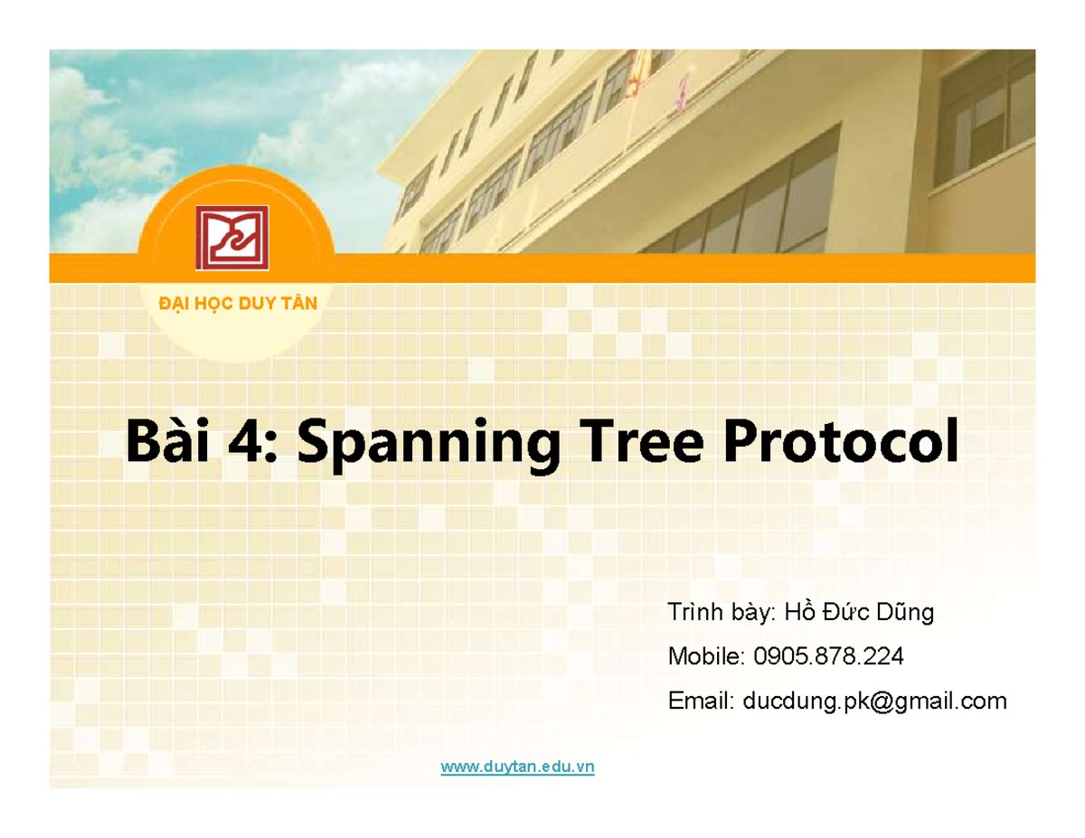 CS372 - Slide 04: Understanding Spanning Tree Protocol (STP) - Studocu