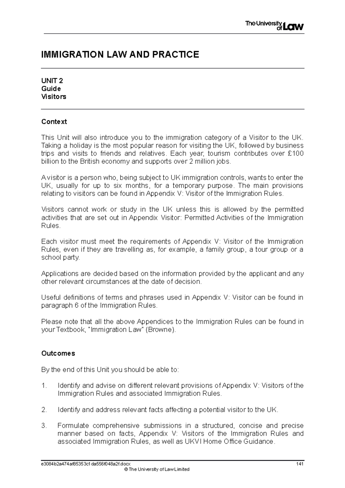 2223 imm ws02 ce01 guide t - IMMIGRATION LAW AND PRACTICE UNIT 2 Guide ...