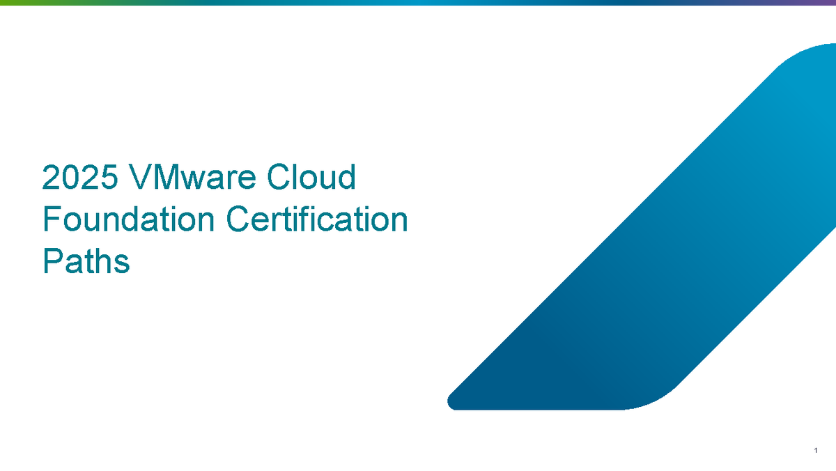 2025 VMware Cloud Foundation Certification Paths Overview - Studocu