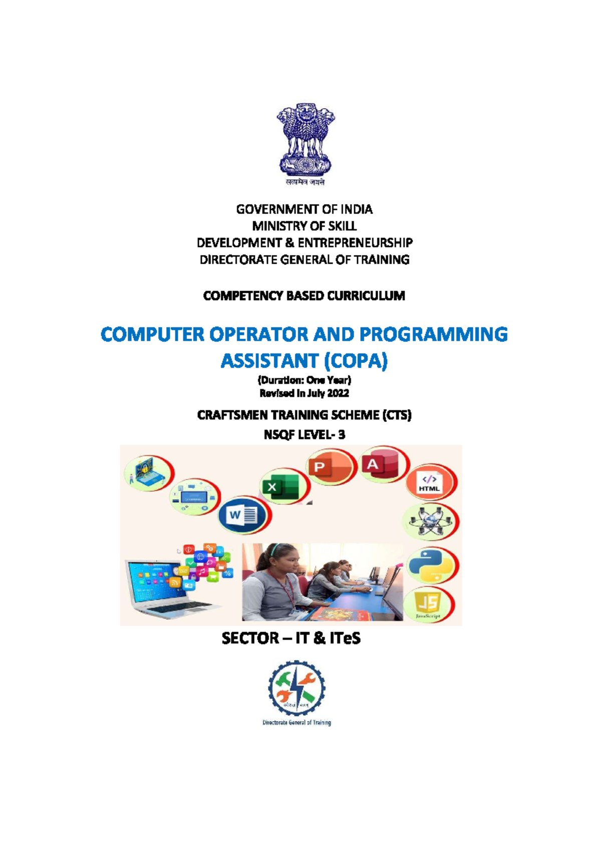Revised COPA Syllabus for Computer Operator and Programming Assistant ...