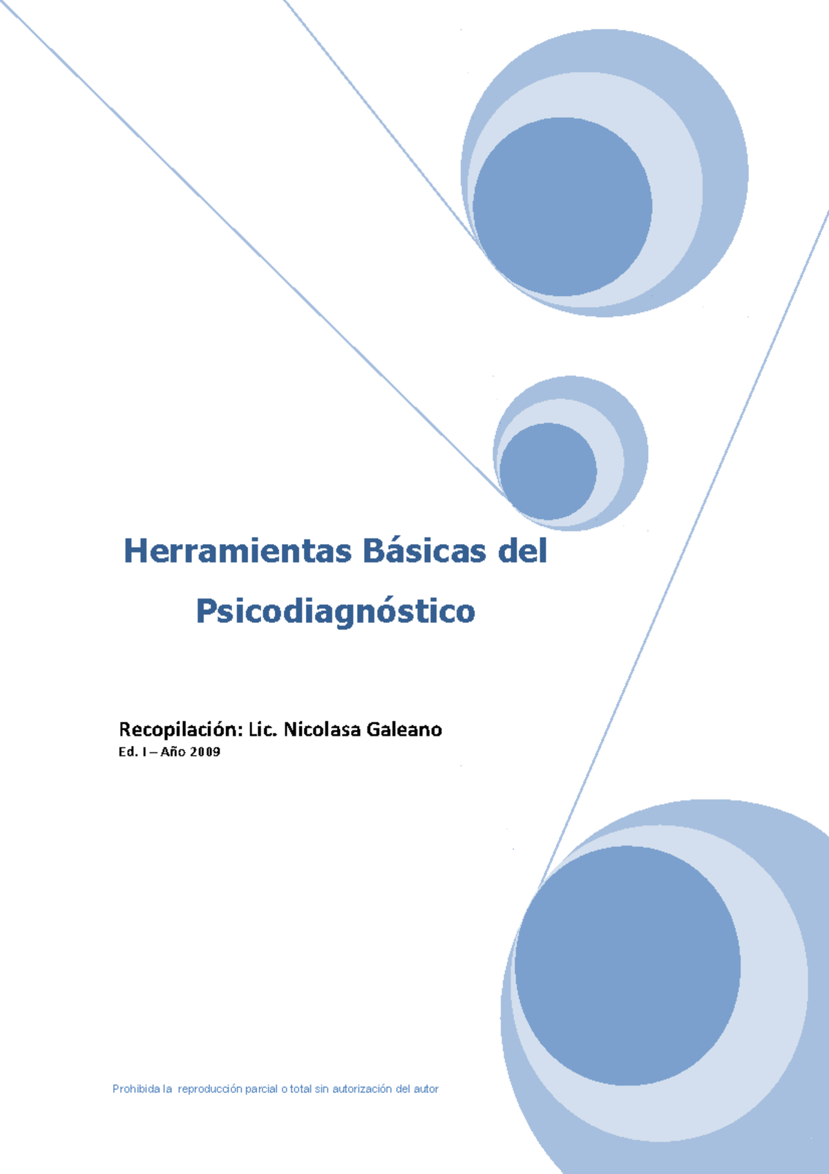 Herramientas Básicas para el Psicodiagnóstico - Galeano.N - 2009 - Document Preview