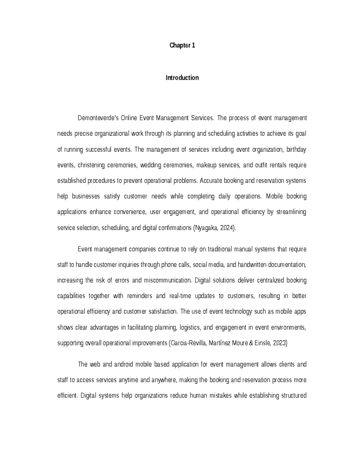 1 Chapter 1 Introduction to Online Event Management Services - Studocu