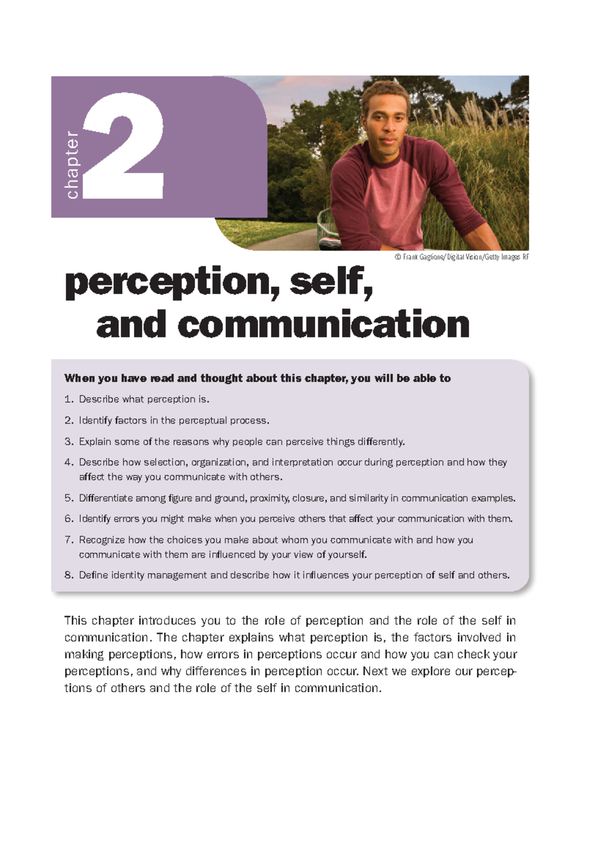 Chapter 2 Human Communication Text - perception, self, and ...