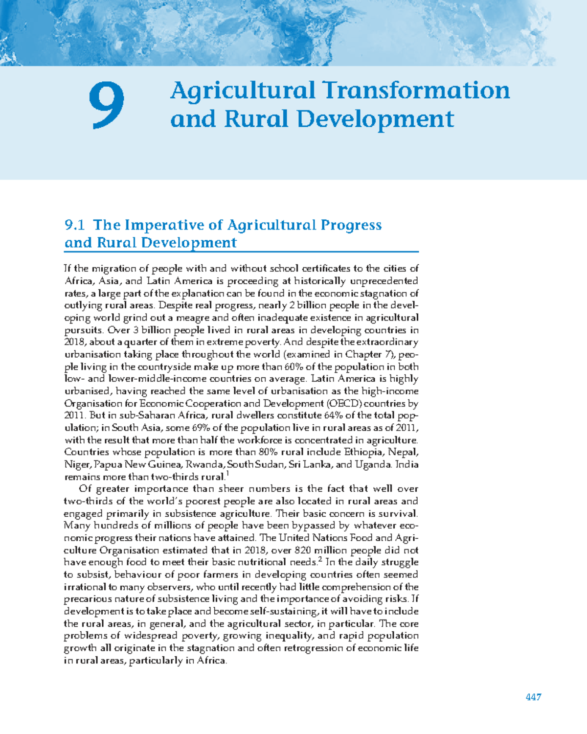 Chapter 9: Agricultural Transformation and Rural Development Insights ...