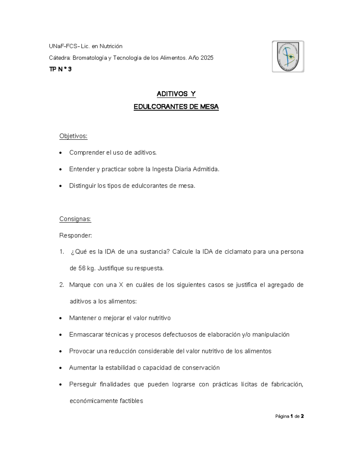 Tp 3 aditivos Emesa - !&amp;quot;#$%&amp;&amp;#39;(&amp;#39;)&amp;#39;+&amp;#39; !&amp;quot;#$%$&amp;&amp;#39;%()+,(-.(&amp;quot;/01*+2.( - Studocu