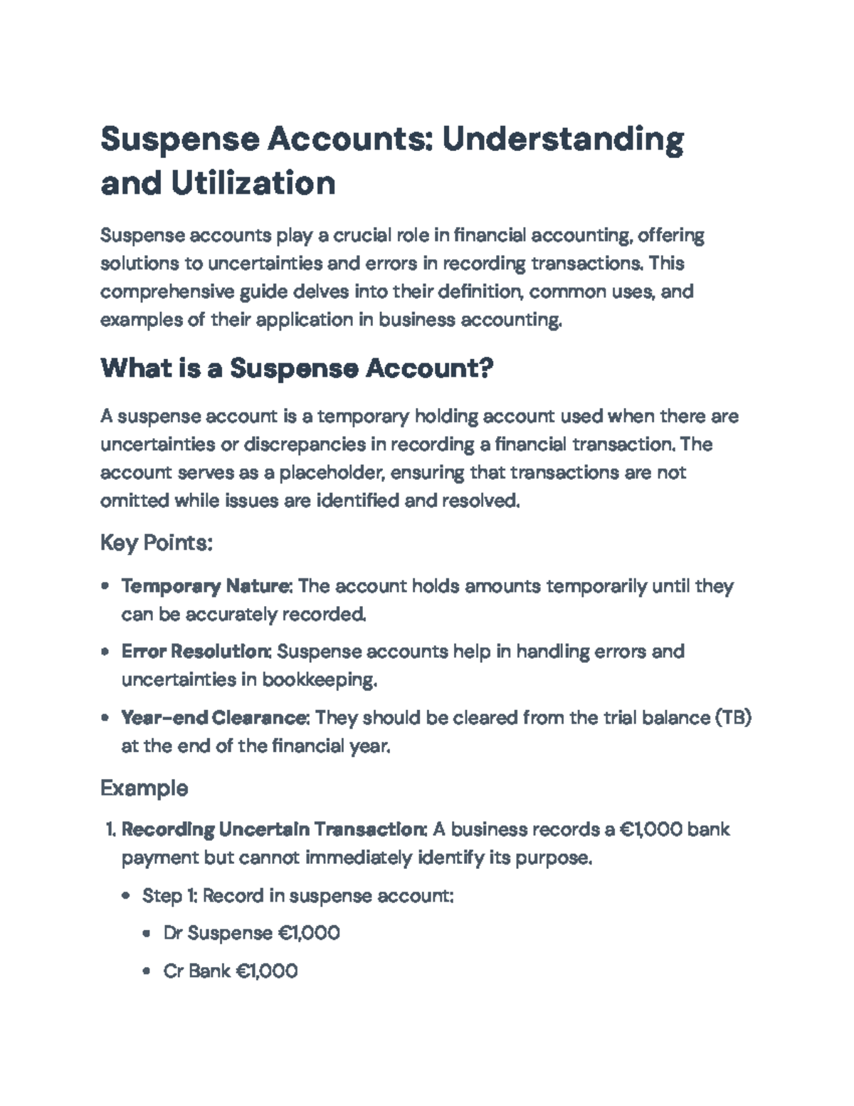 Understanding Suspense Accounts: Definitions & Applications in ...