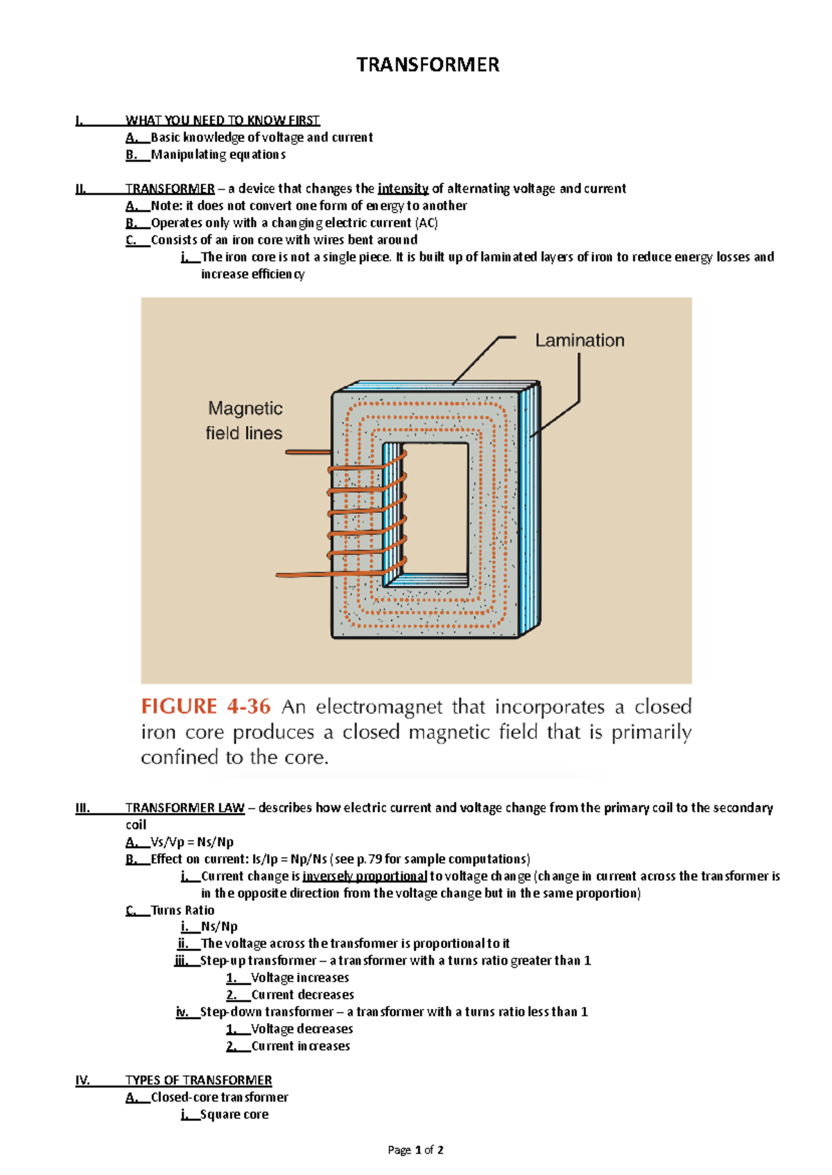 Transformer - summary - TRANSFORMER I. WHAT YOU NEED TO KNOW FIRST A ...