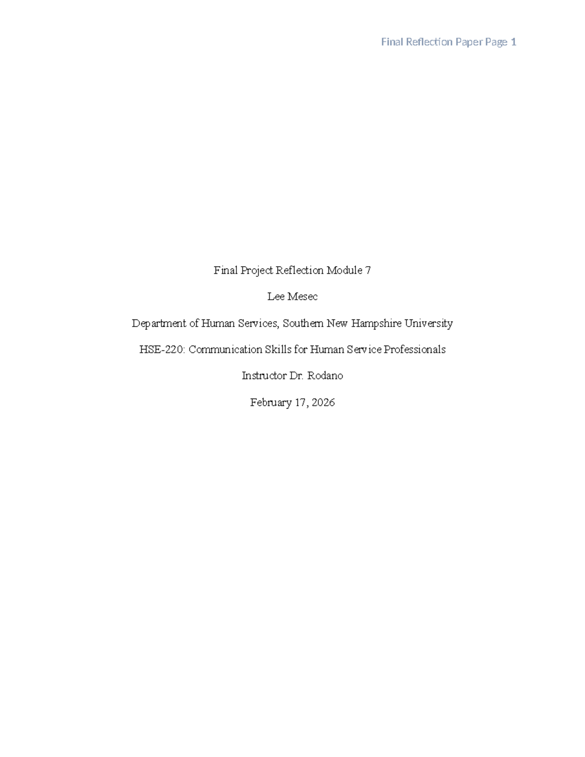 HSE 220 Final Project Reflection: Key Stakeholders in Change - Studocu