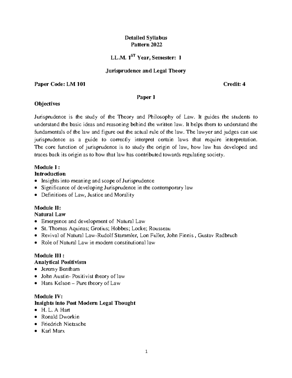 LLM Syllabus: Jurisprudence, Research Methods, Intl Law & Corp Law ...