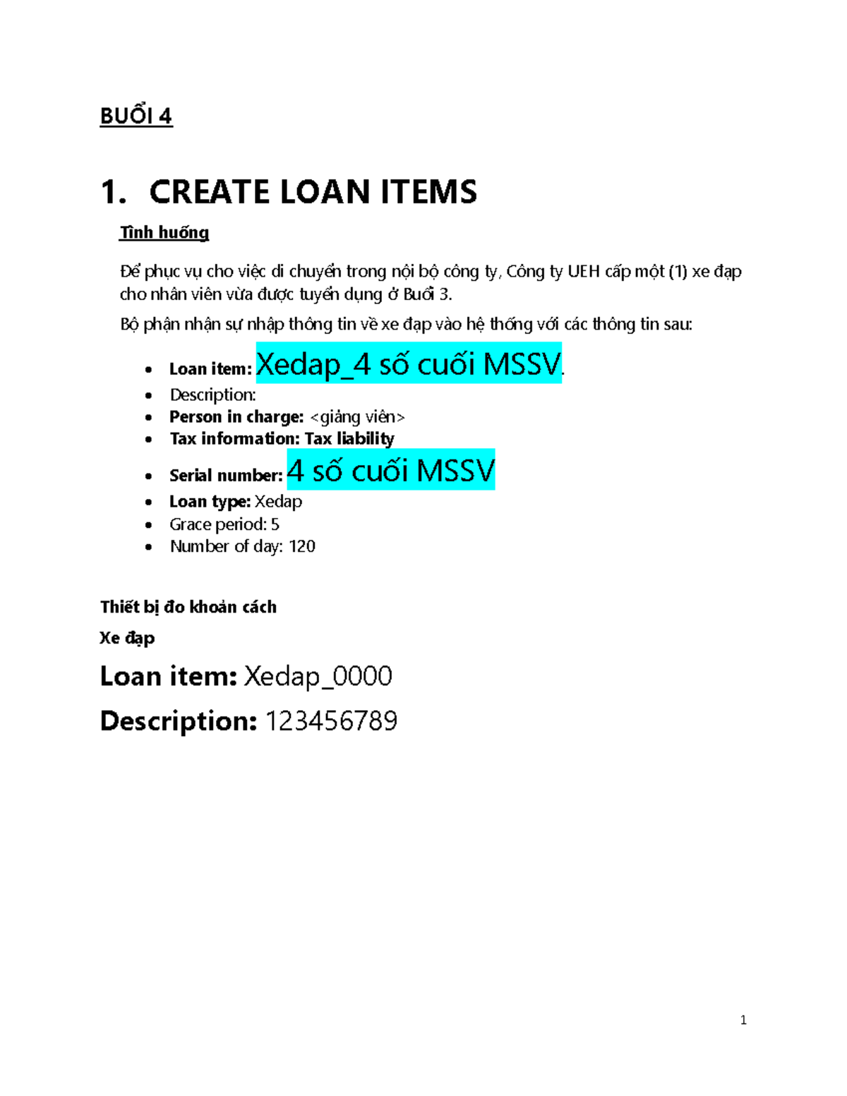 HRM 4: Creating Loan Items and Updating Worker Profiles - Studocu