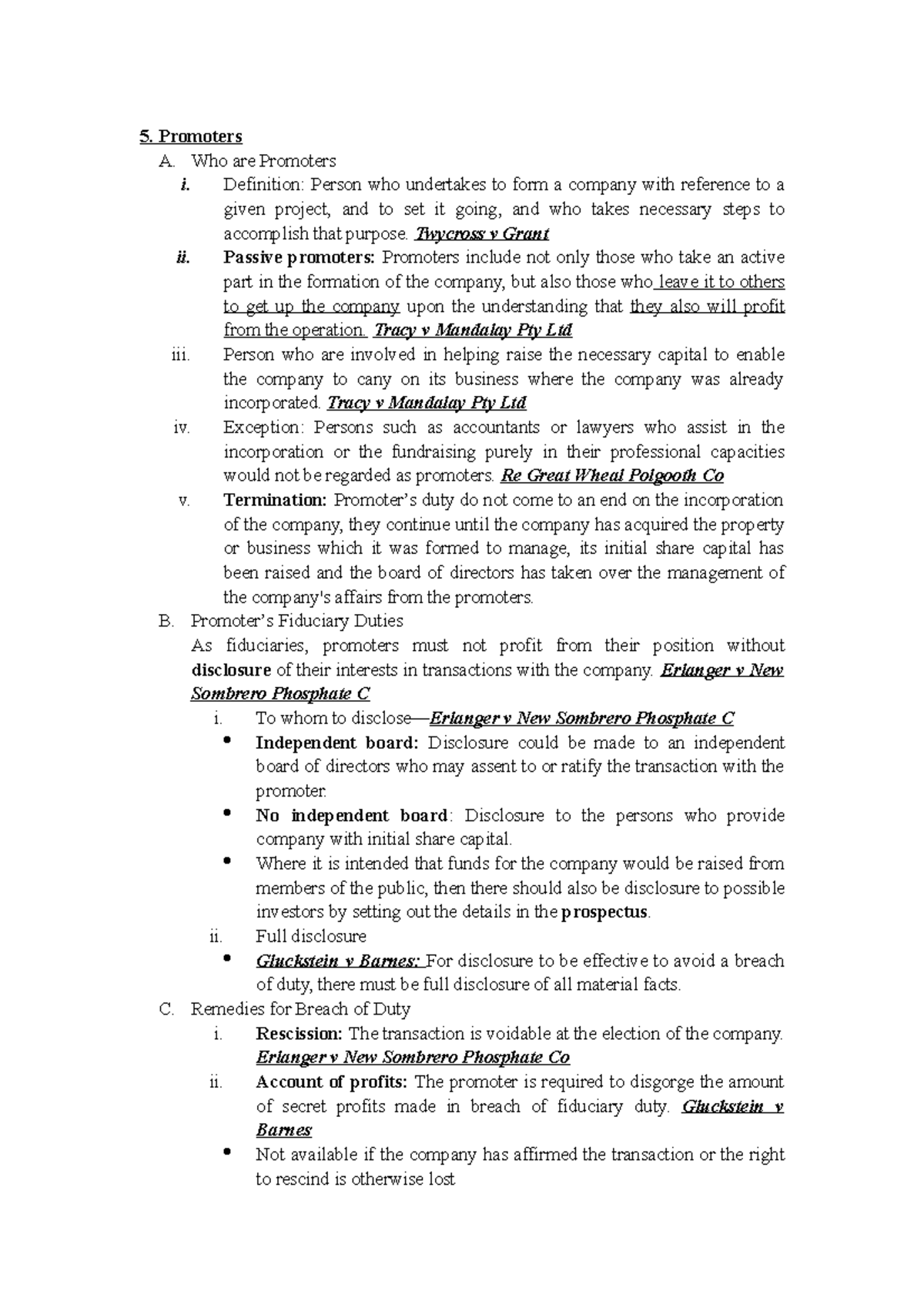 Promoters - Prof. WAN - 5. Promoters A. Who are Promoters i. Definition ...