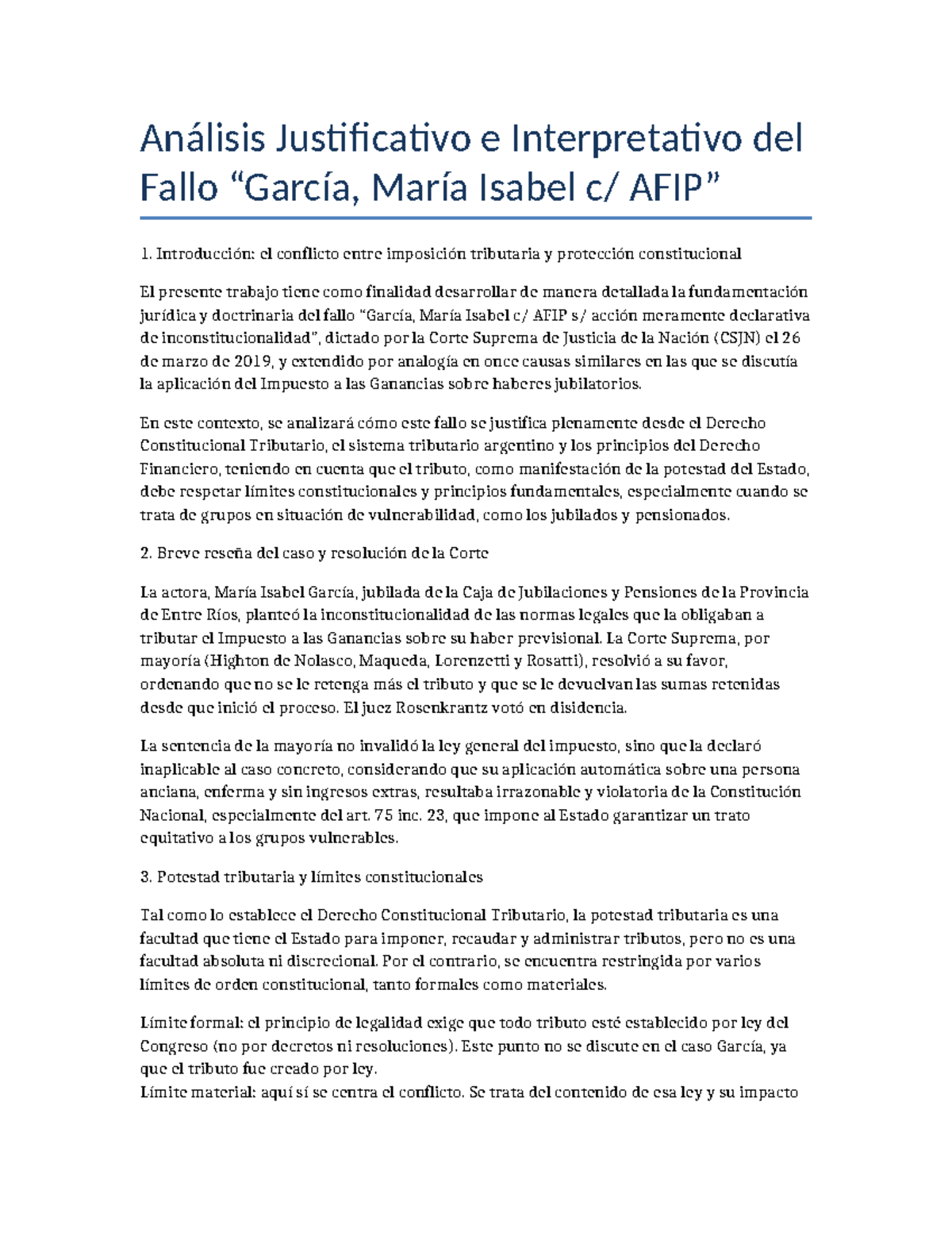 Análisis del Fallo María Isabel: Impuesto a las Ganancias y Derechos ...