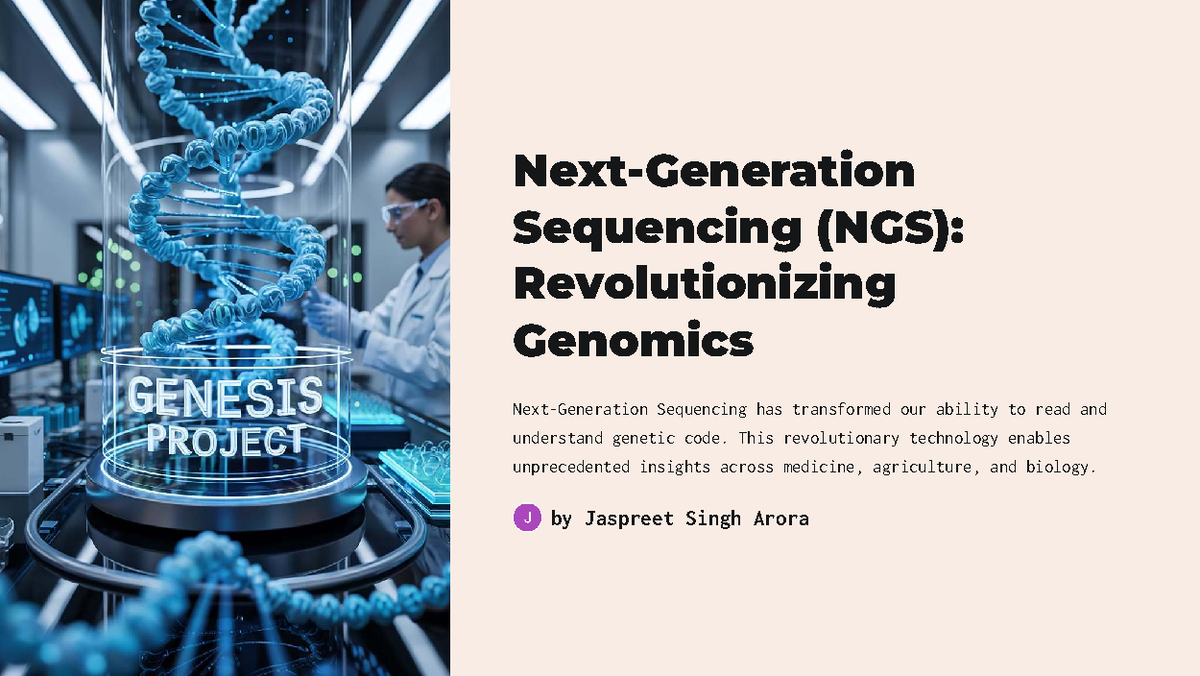 Next-Generation Sequencing (NGS): Transforming Genomics Today - Studocu