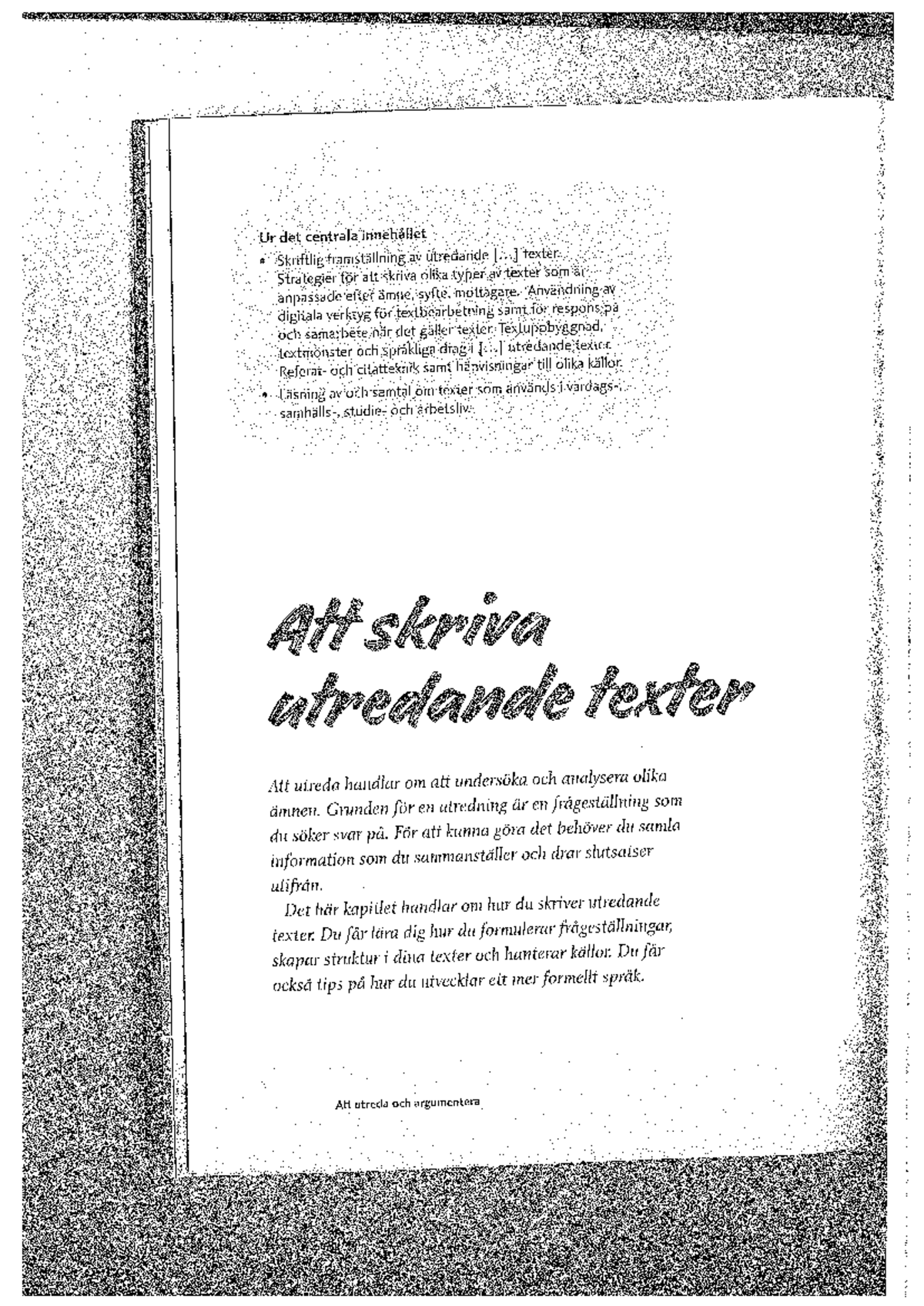 Utredande texter och strategier för SVA02: Att skriva och analysera ...