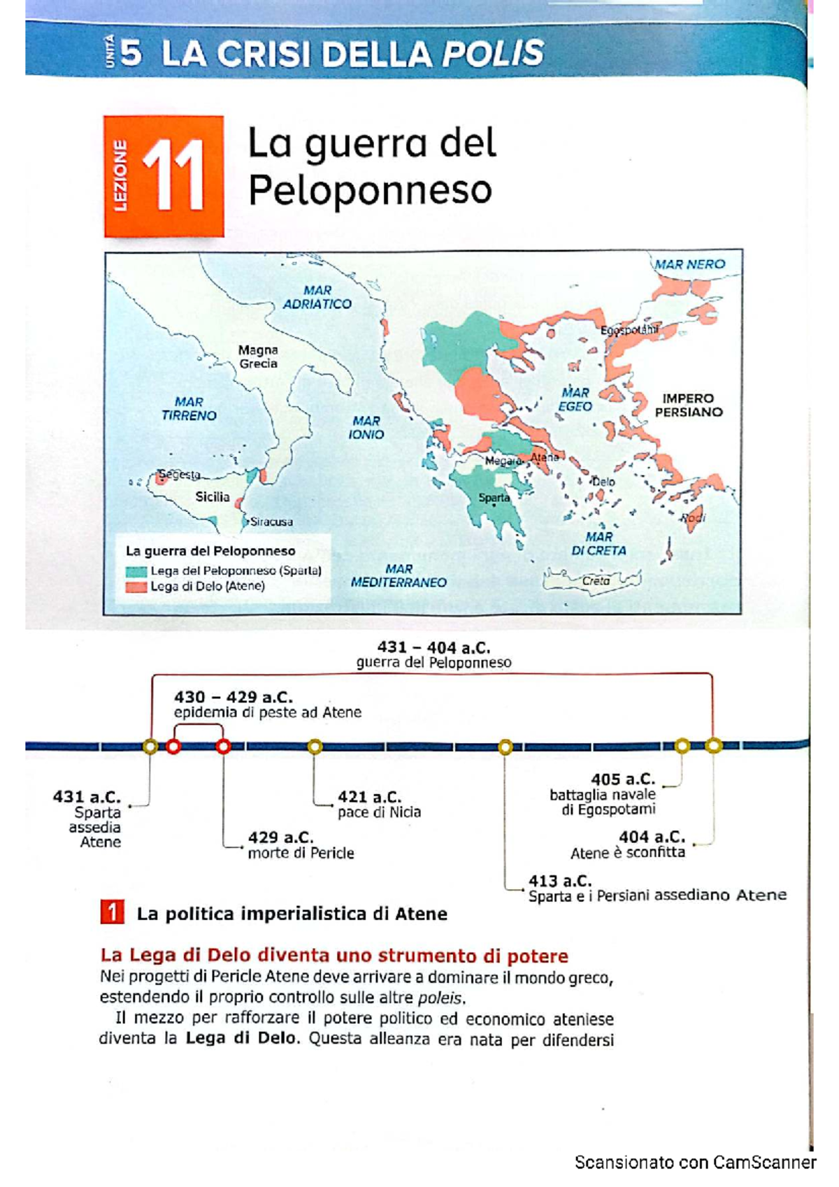 La guerra del Peloponneso: Lezione MAR - Impero Persiano e Atene - Studocu