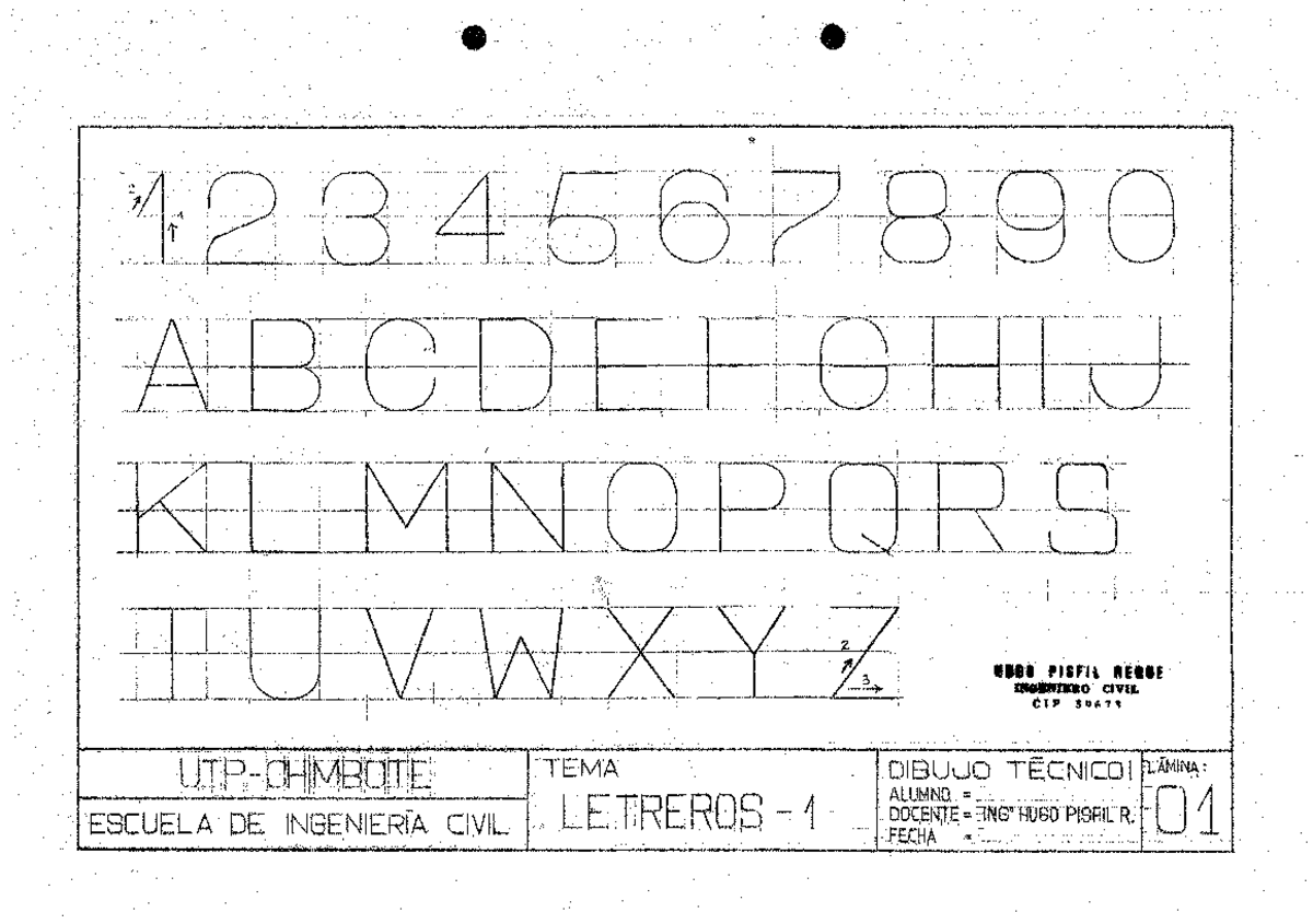 Trazos con letras - Dibujo para Ingenieria - ABODLE VAOPORE 3 ...