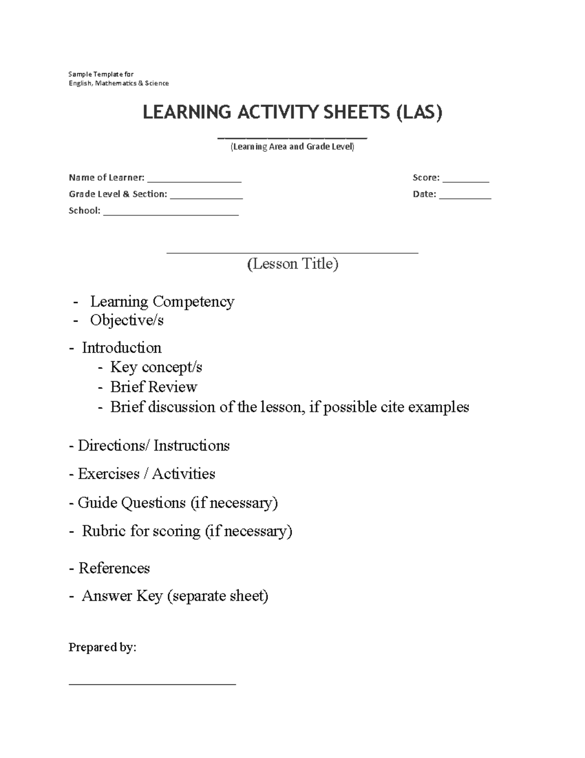Edited-learning-activity-sheets-las-sample-template-2 compress - Sample ...