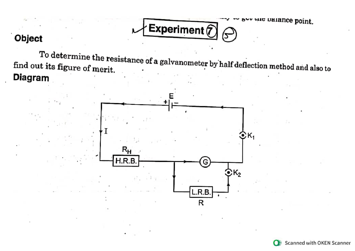 Experiment 3 & 4: Galvanometer Half-Deflection Method & Diode ...