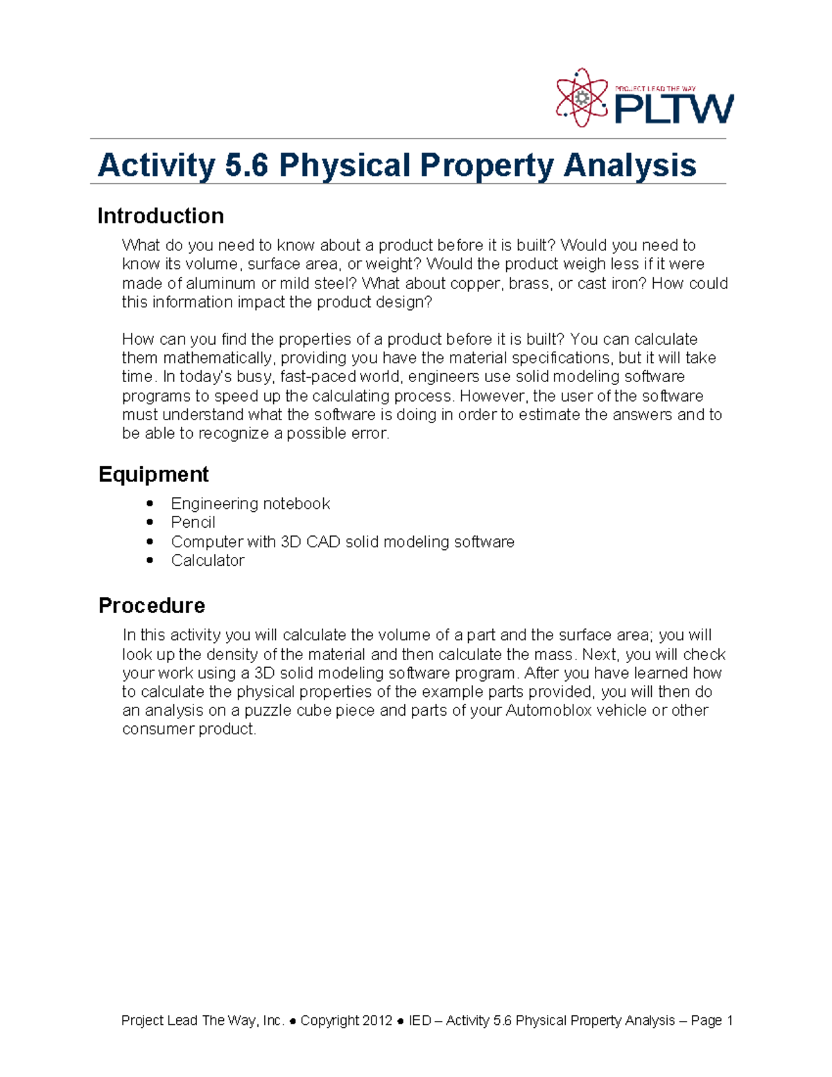 A5 6 Physical Property Analysis: Understanding Product Design ...