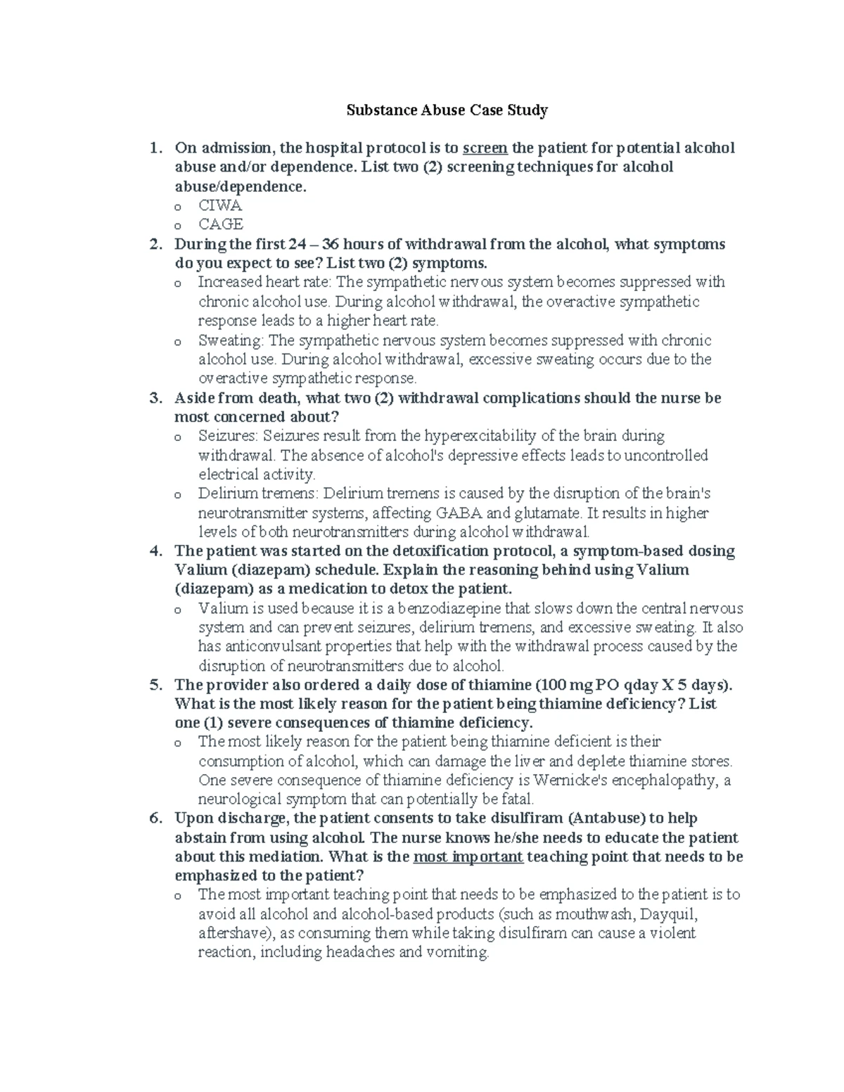 NURS 305 - Kathleen Case Study: Assessing Patient Risk and Needs - Studocu