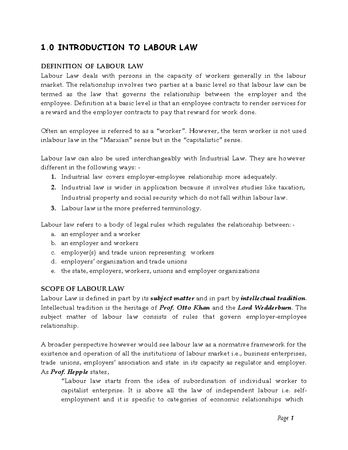 Labour Law Overview: Introduction, Scope, and Fundamental Concepts ...
