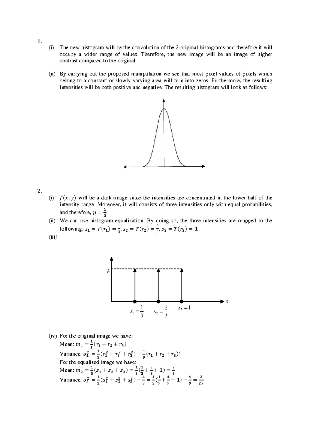 HP 101 Solutions for Sample Problems in Histogram Manipulation - Studocu