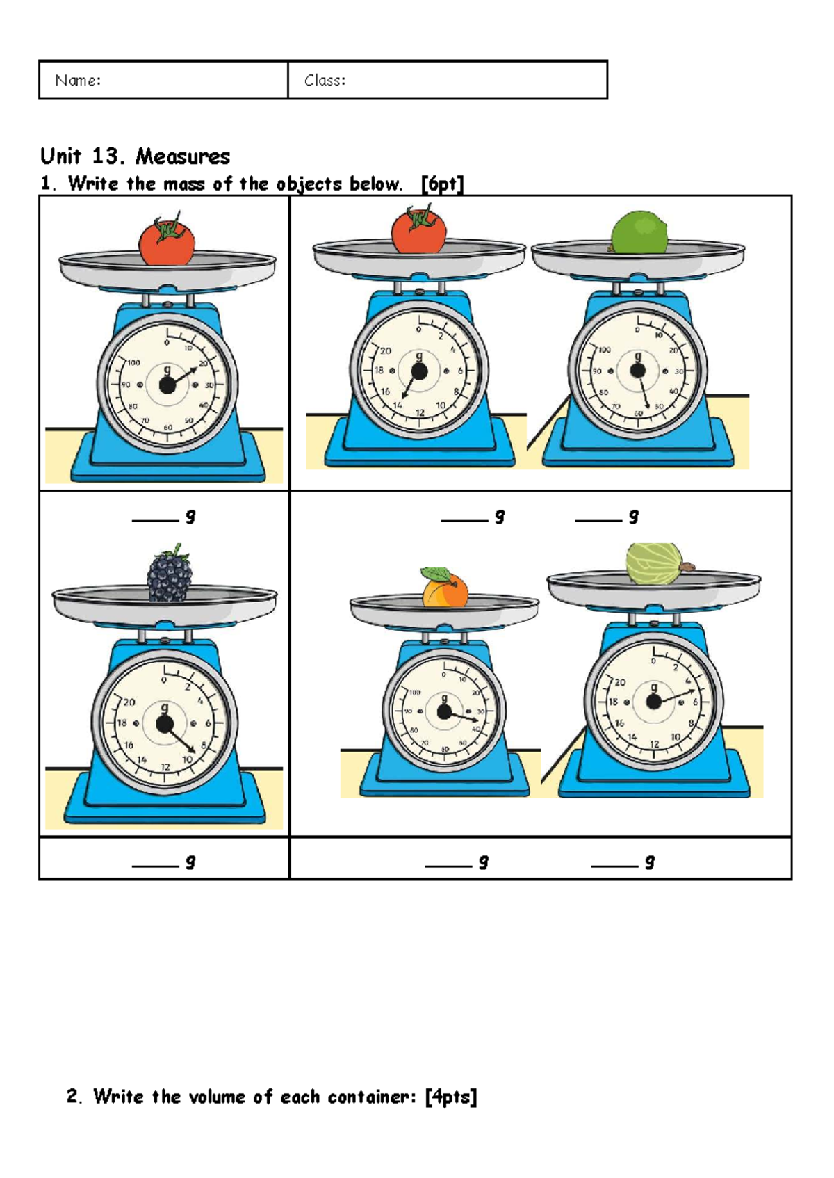 U13 & U14 Practice Test: Measures and Timetable Questions - Studocu