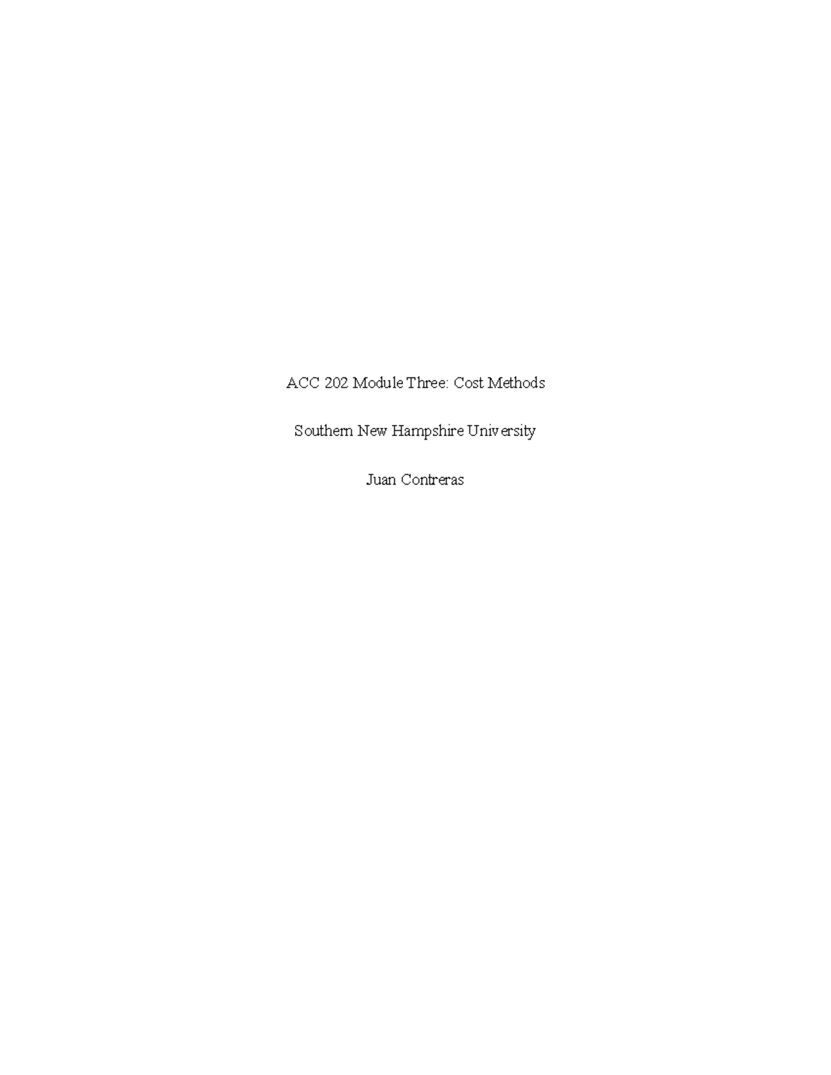 ACC 202 Module Three: Costing Methods Analysis for Amazon - Studocu