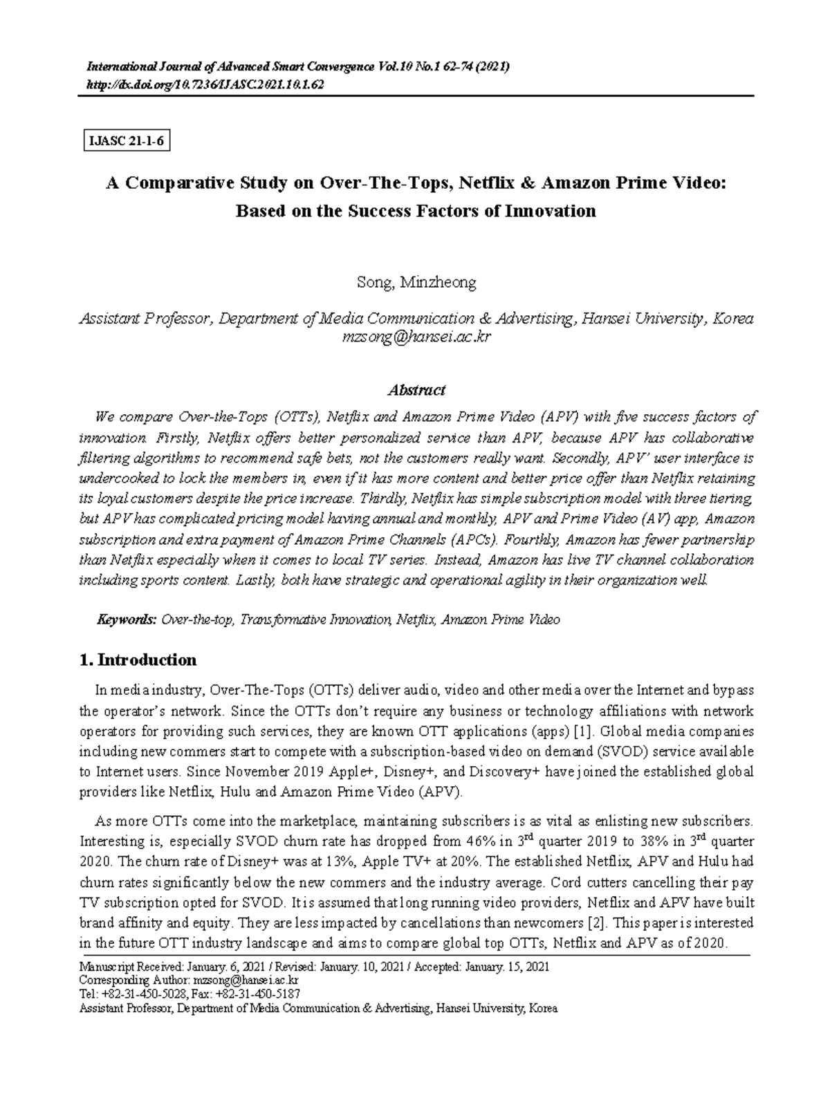 A Comparative Study on OTTs: Netflix vs. Amazon Prime Video - Studeersnel