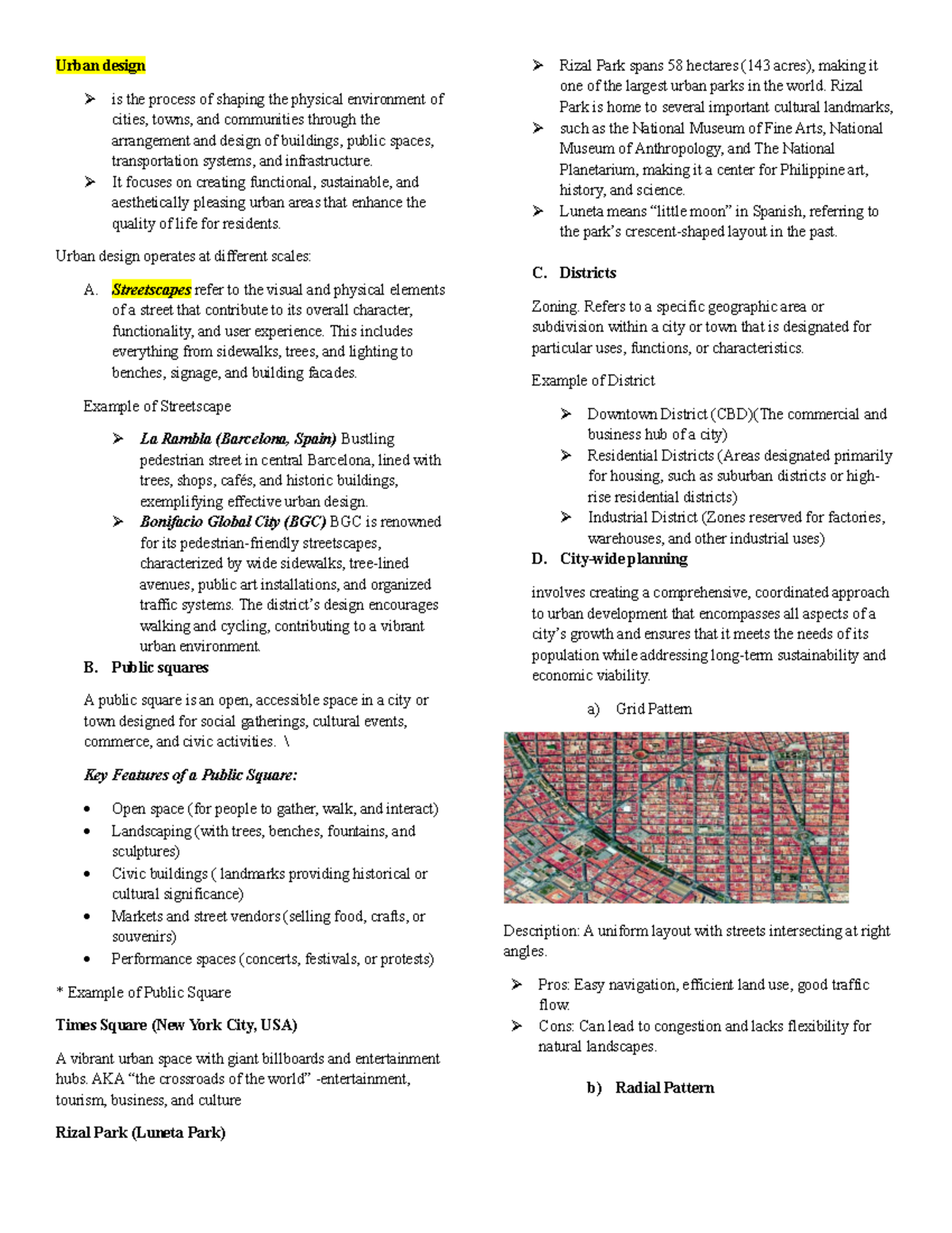 Urban Design Concepts and Historical Context - PLAN Reviewer Sem 1 ...