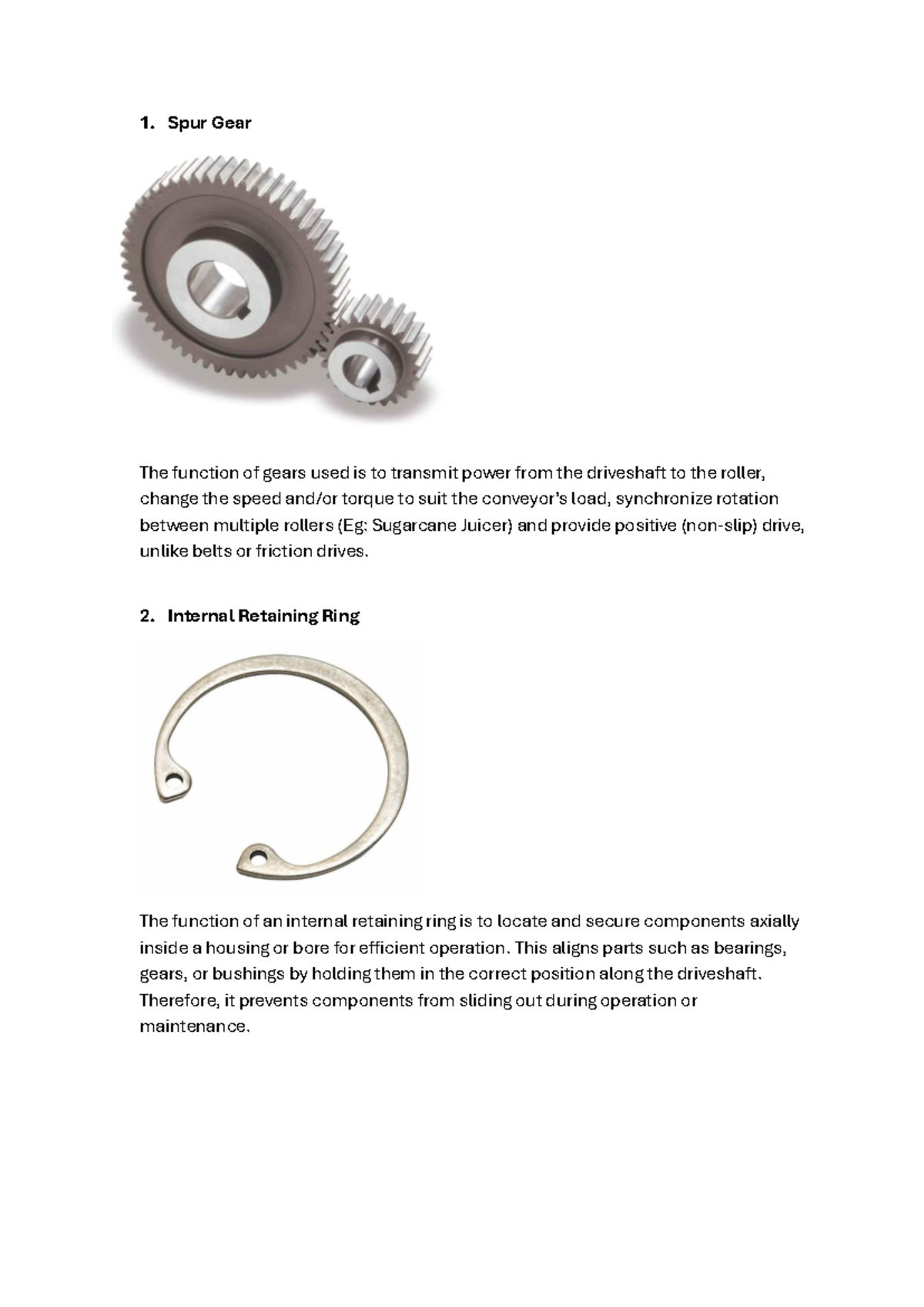 CA1 - In-Class Assignment on Gear Mechanisms and Components - Studocu