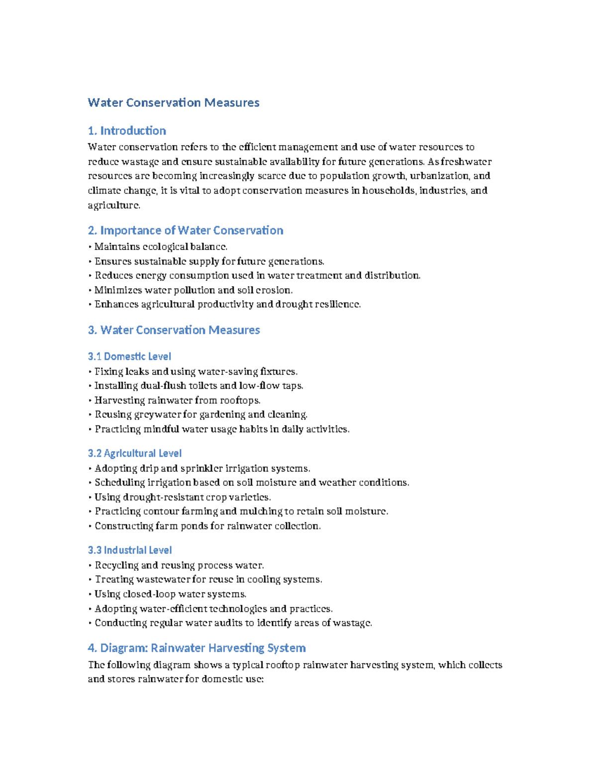 Water Conservation Measures: Strategies for Sustainable Use - Studocu