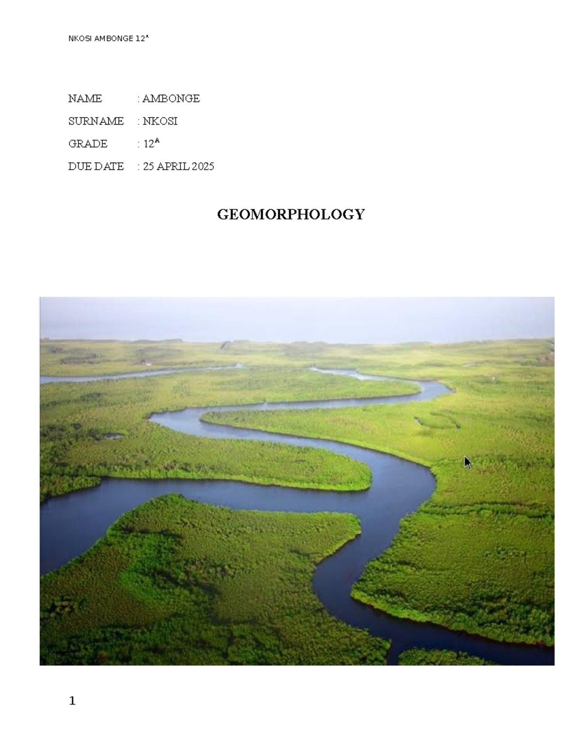 Geography 12A - Research Project on Pongola River Management - Studocu