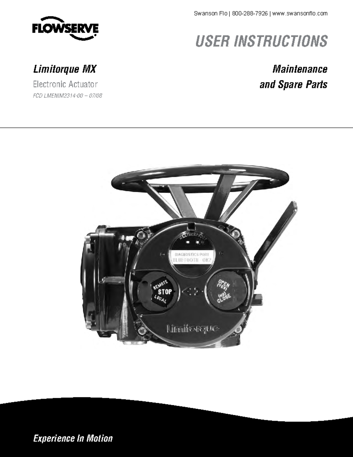 Limitorque MX Electronic Actuator User Instructions & Maintenance FCD ...