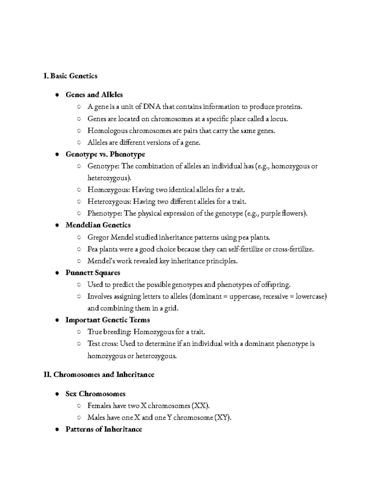 Final Exam Study Guide for Genetics and Evolution - BIO 101 - Final ...