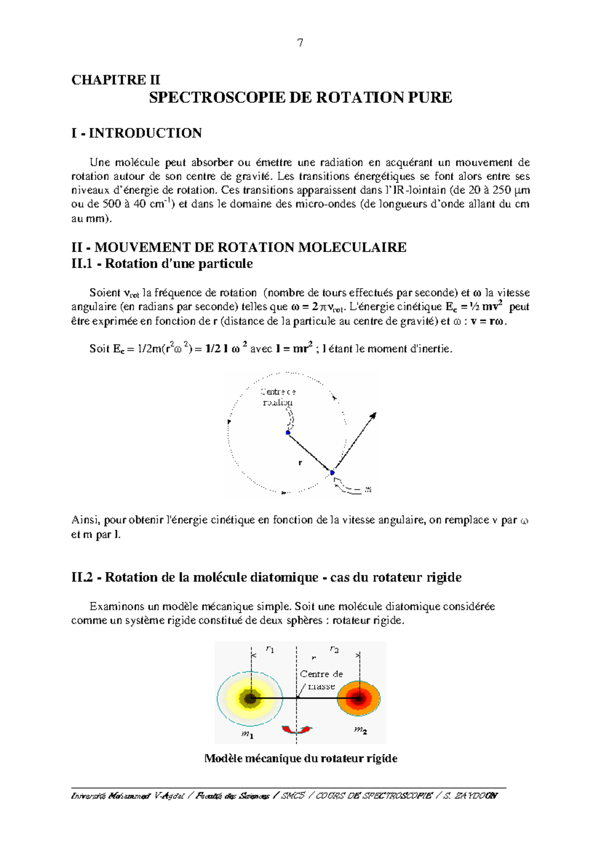 Chapitre II: Spectroscopie de Rotation Pure - Concepts et Applications ...