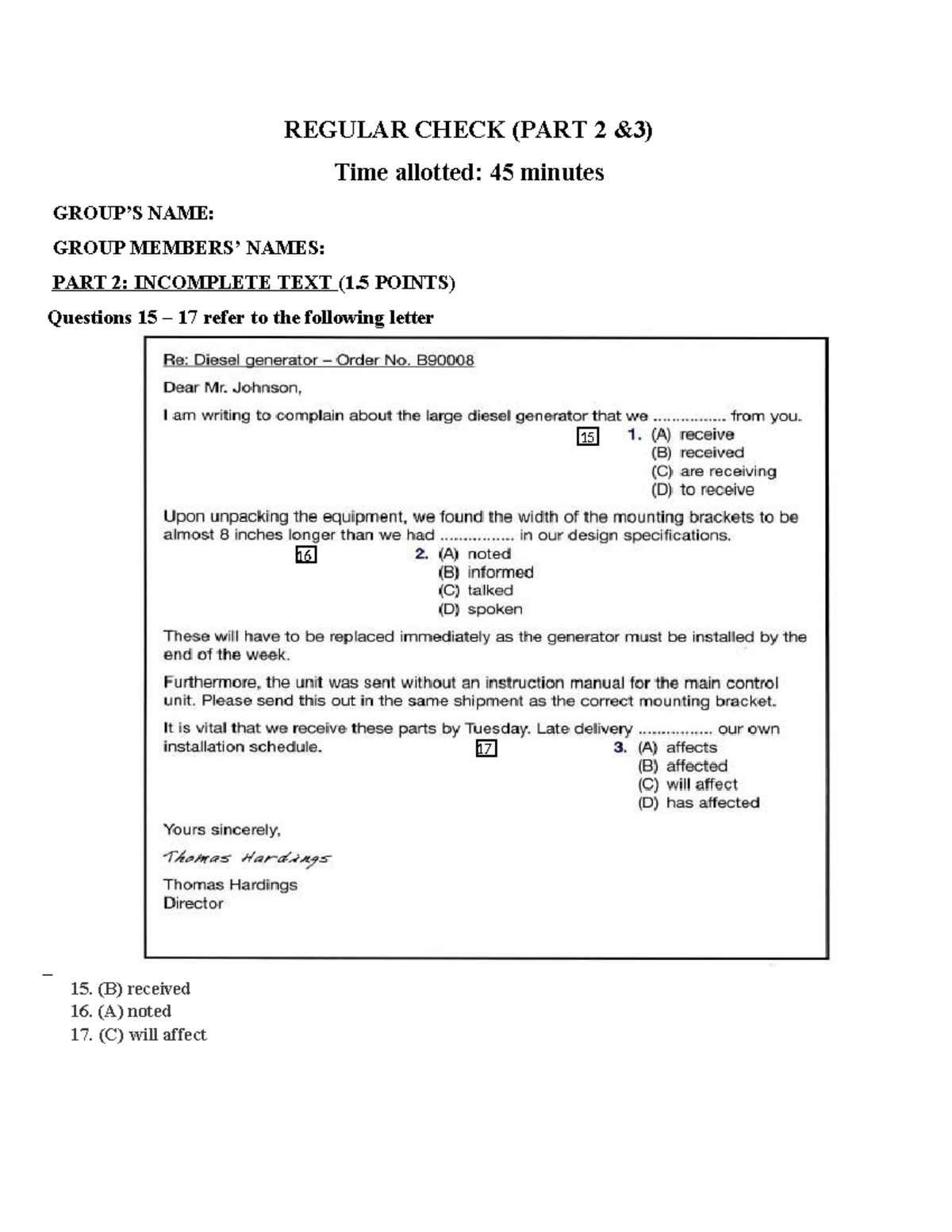 ENG 116 Regular Check: Parts 2 & 3 Exam Review and Practice - Studocu