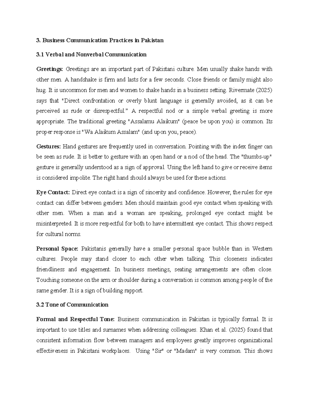 3. Business Communication Practices in Pakistan: Verbal & Nonverbal ...