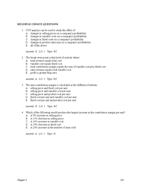 Ch21tif - Practice - CHAPTER 21: CAPITAL BUDGETING AND COST ANALYSIS ...