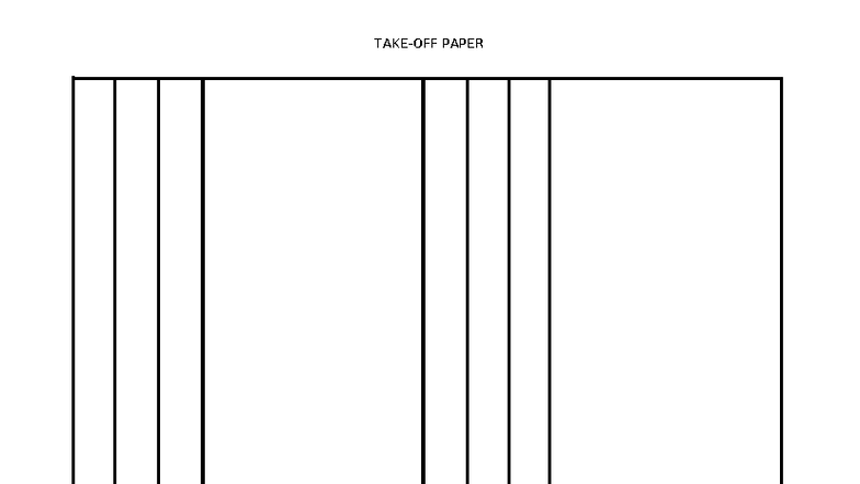Take off paper-1 - mesurements sheets that are used for taking off ...