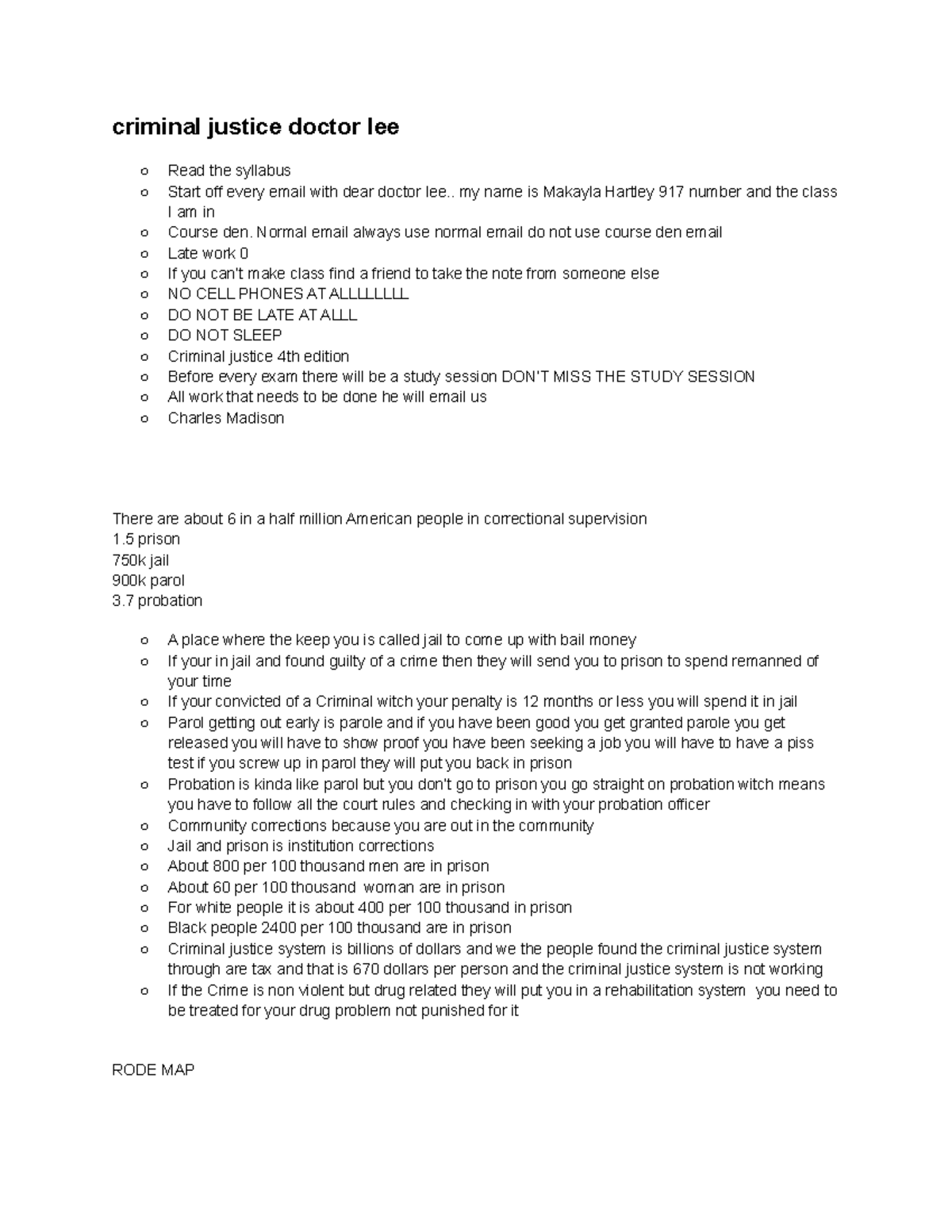 Crim 101 - Introduction to Criminal Justice Study Notes - Studocu