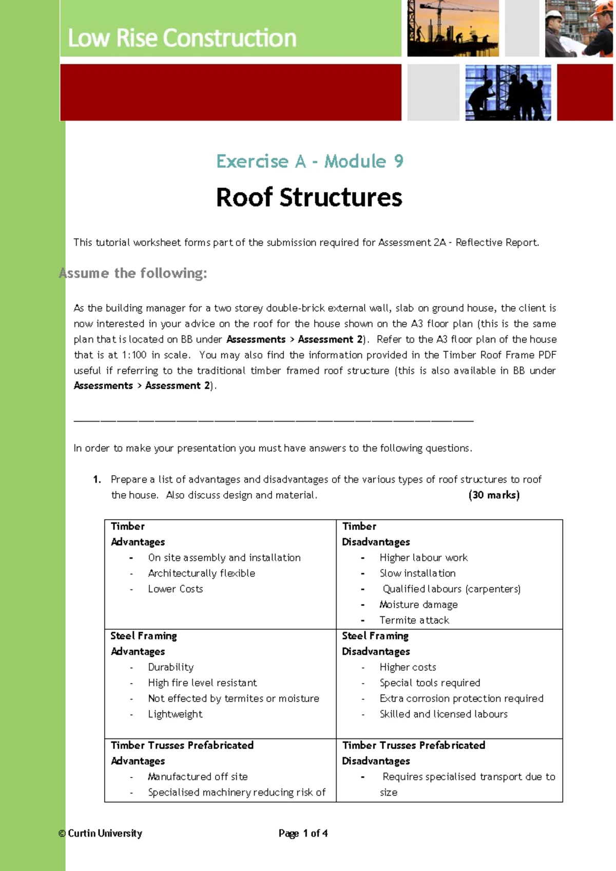 NCC Low Rise Construction Exam Notes and Key Concepts - Studocu