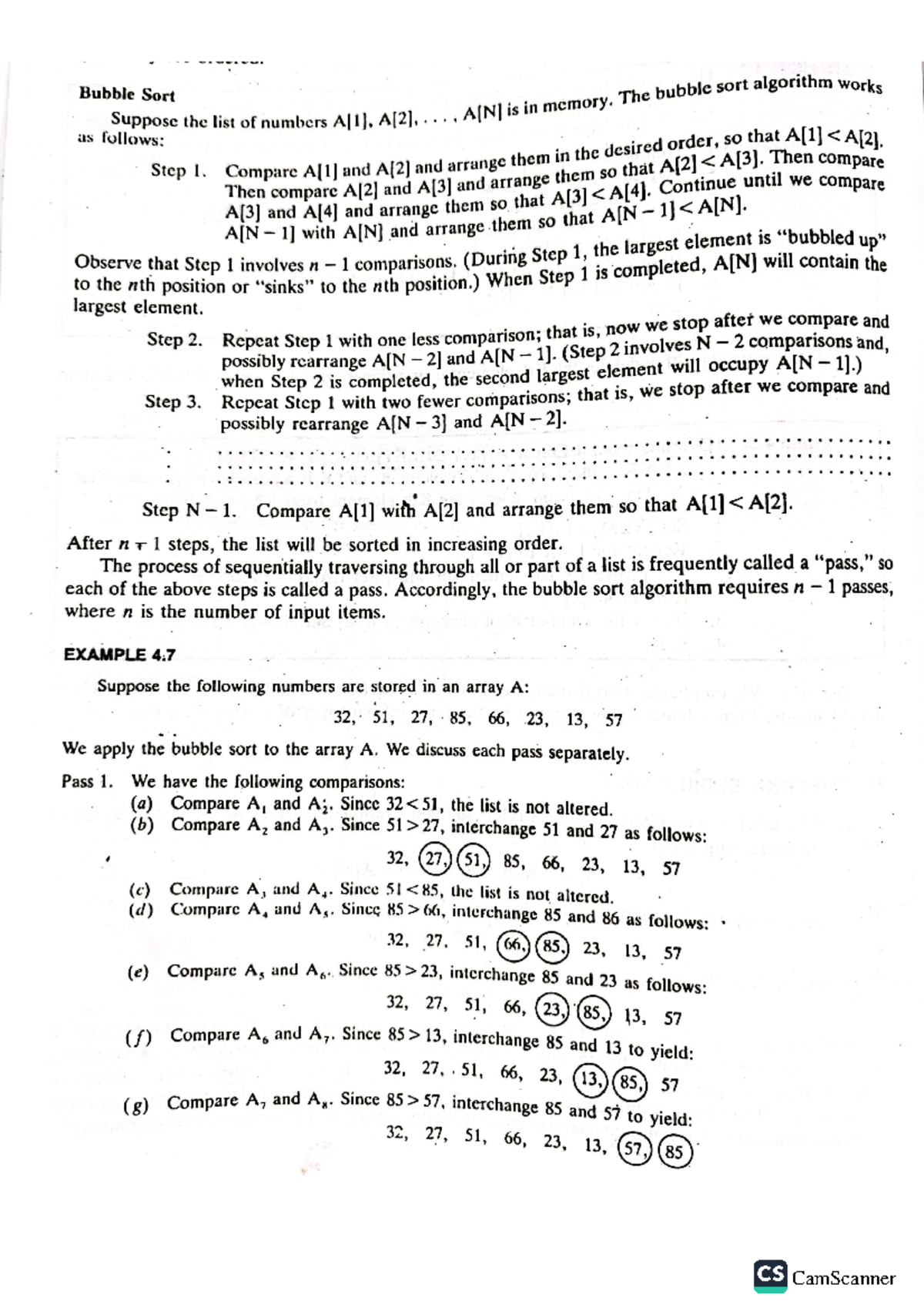 Bubble Sort Algorithm Notes - An Overview - Studocu