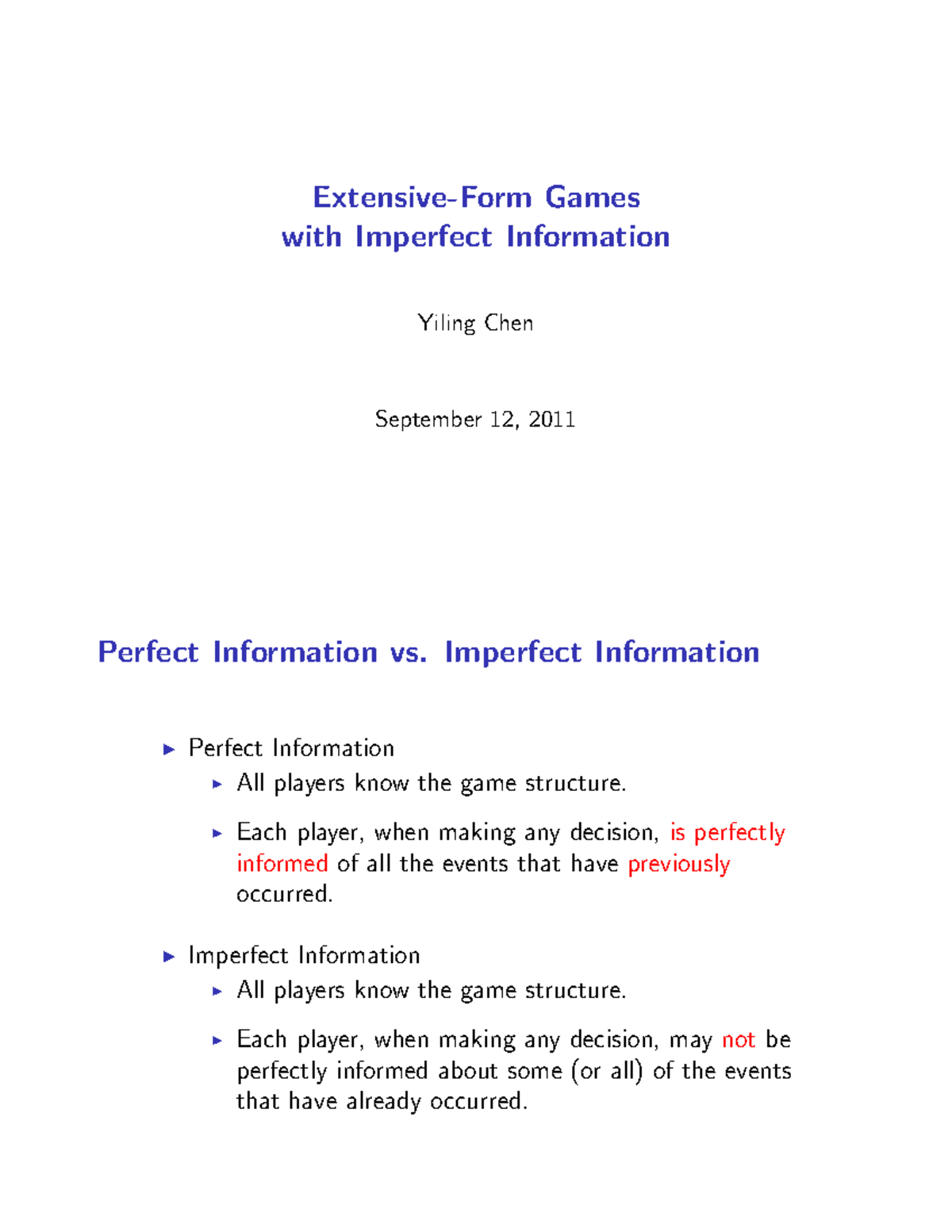 Lec3-w - Games with Sequential Actions - Extensive-Form Games with ...