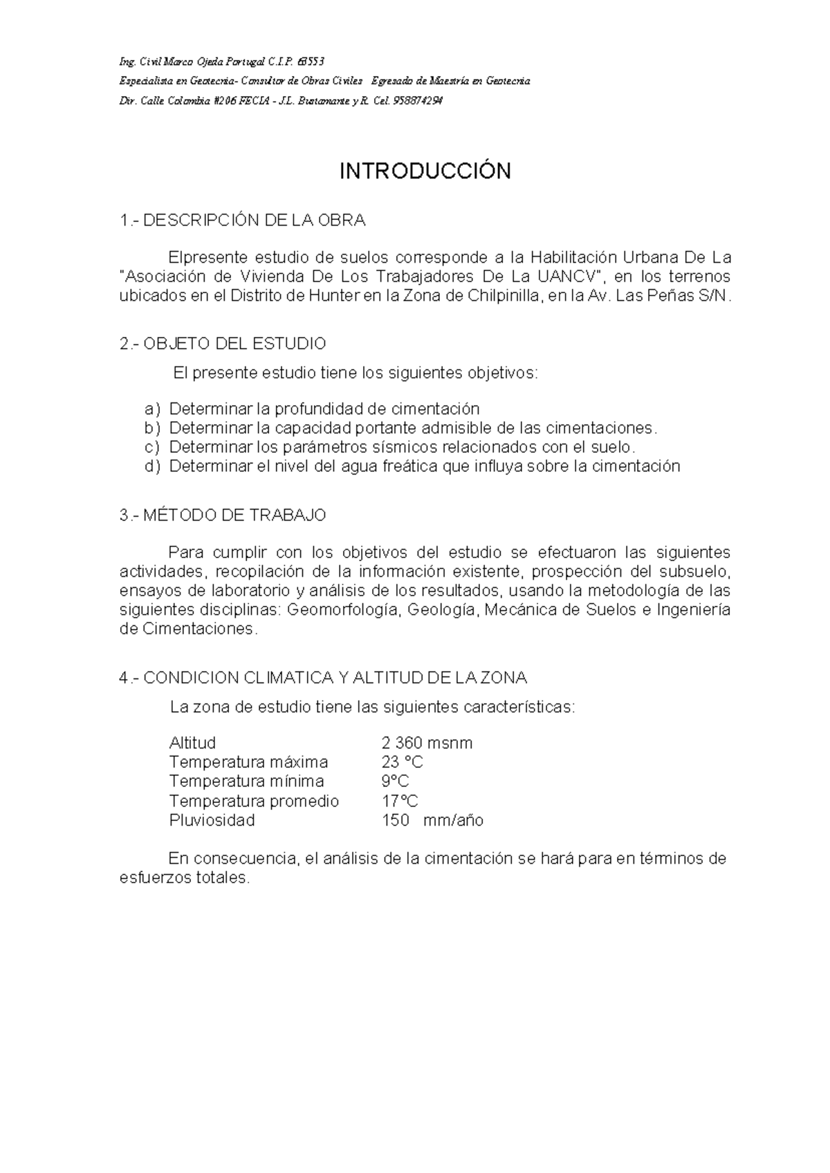 UANCV - Estudio de Suelos para Proyecto de Habilitación Urbana en Arequipa - Document Preview