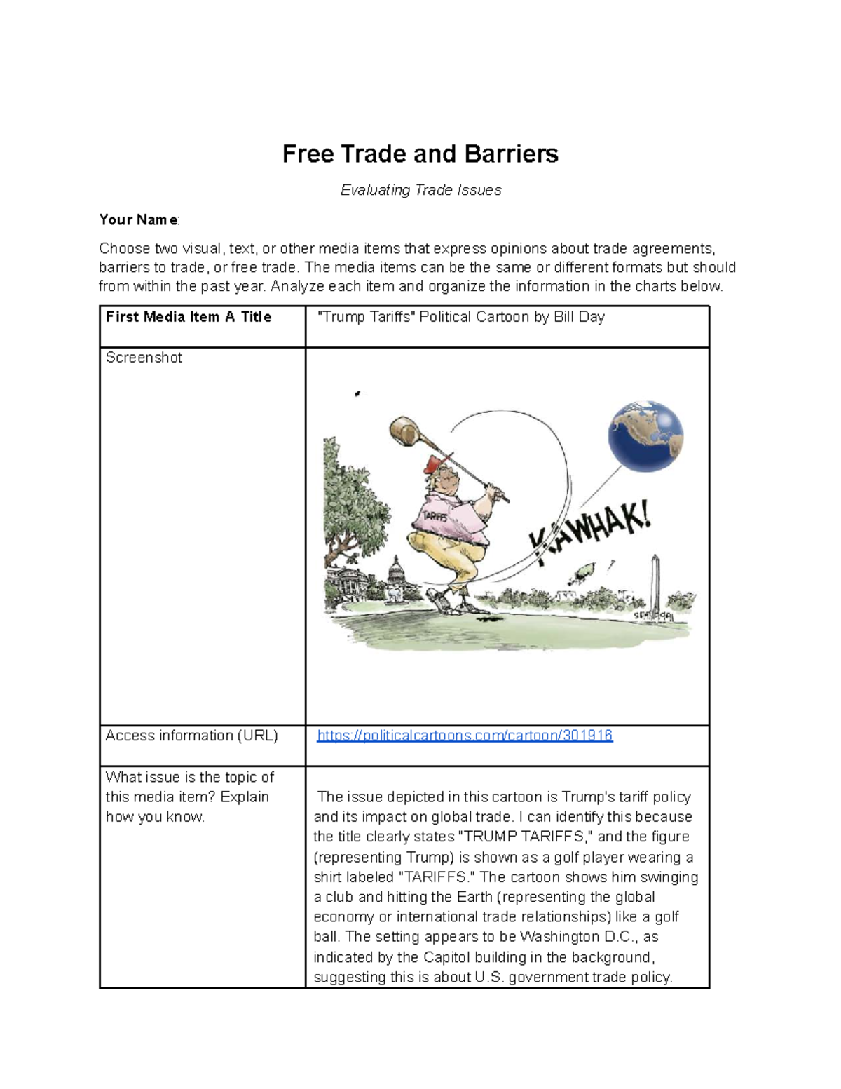 Free Trade and Barriers: Analyzing Media Perspectives on Tariffs - Studocu