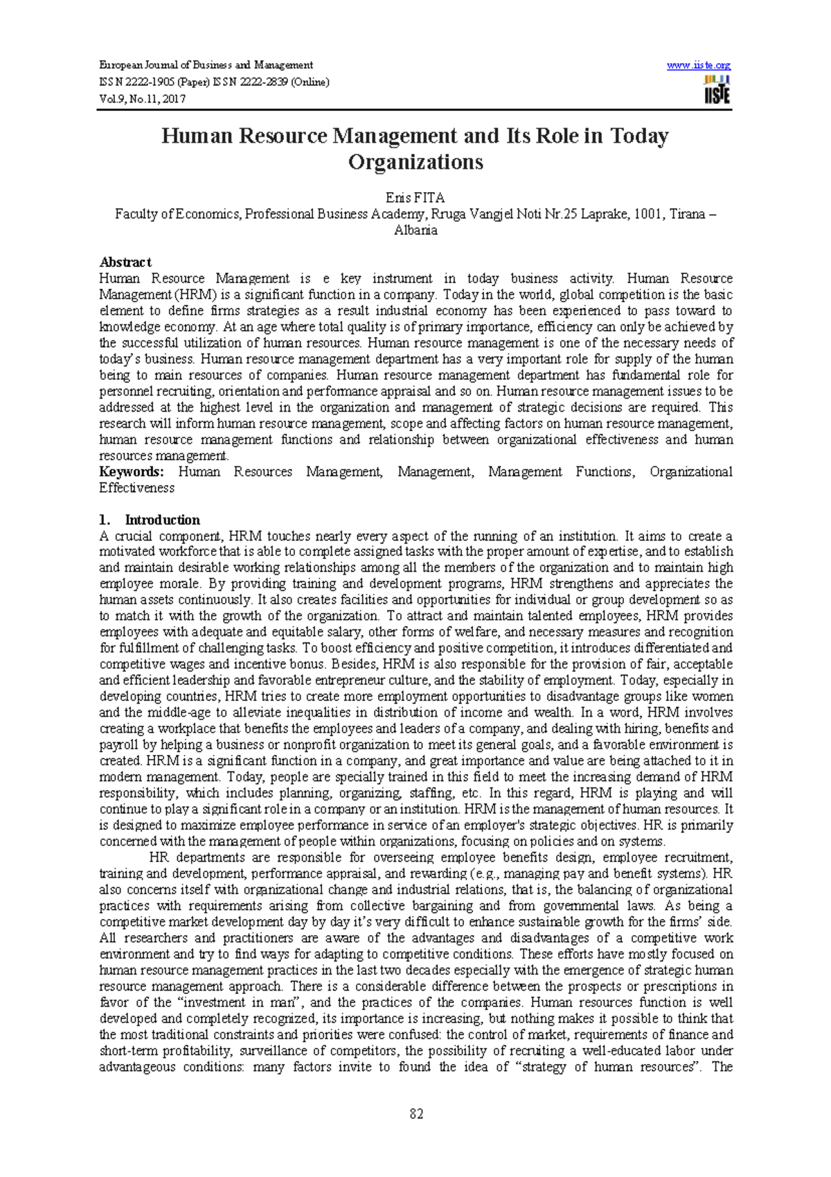 Human resource management and its significance in modern organizations ...