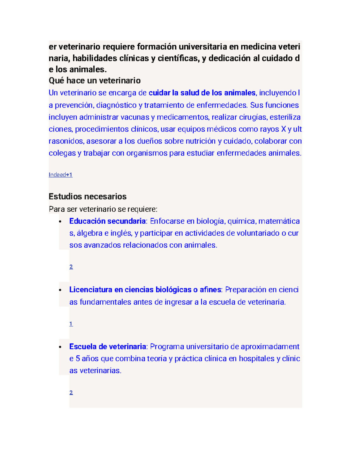 Formación y Funciones del Veterinario - Medicina Veterinaria - Studocu